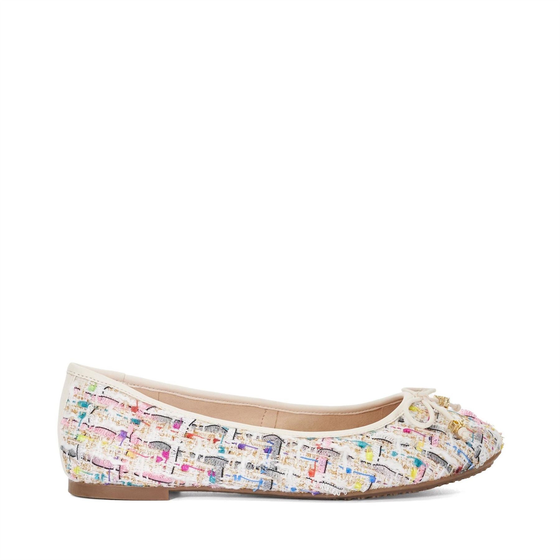 Dune London Lo Hallo Textured Flats Pumps