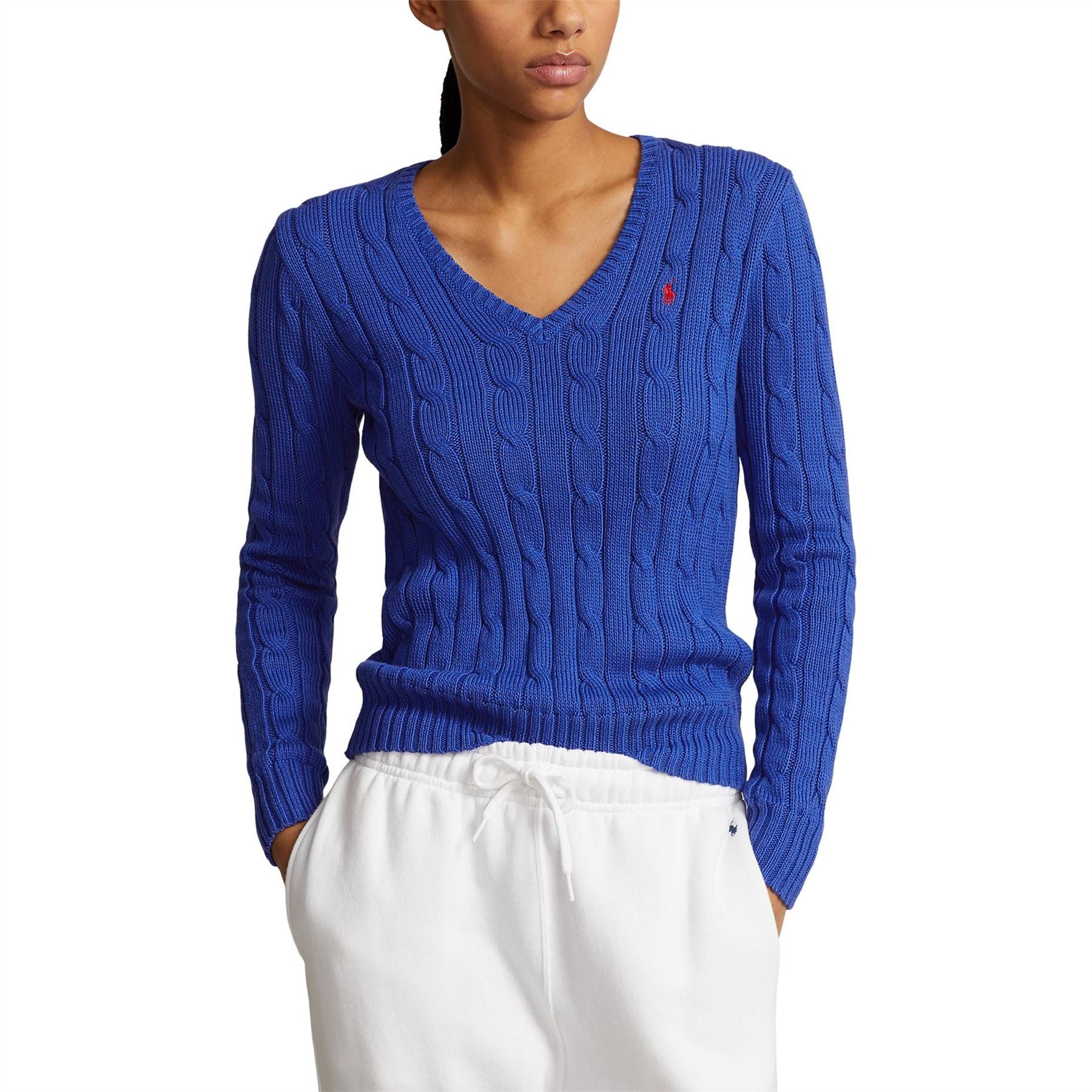 Polo Ralph Lauren Cable Knit V Neck Jumper