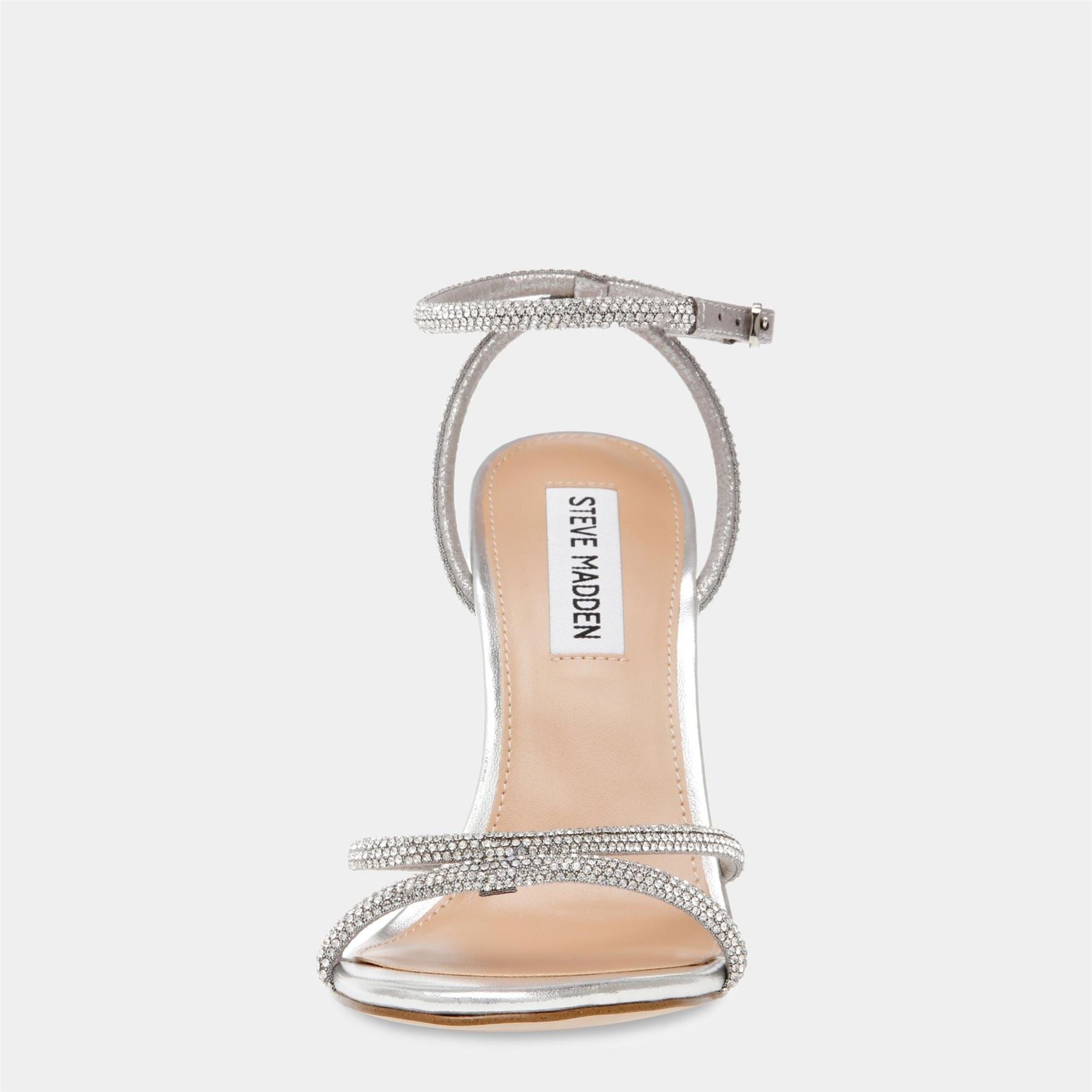Steve Madden Metallic Open Toe Stiletto Heel Sandals