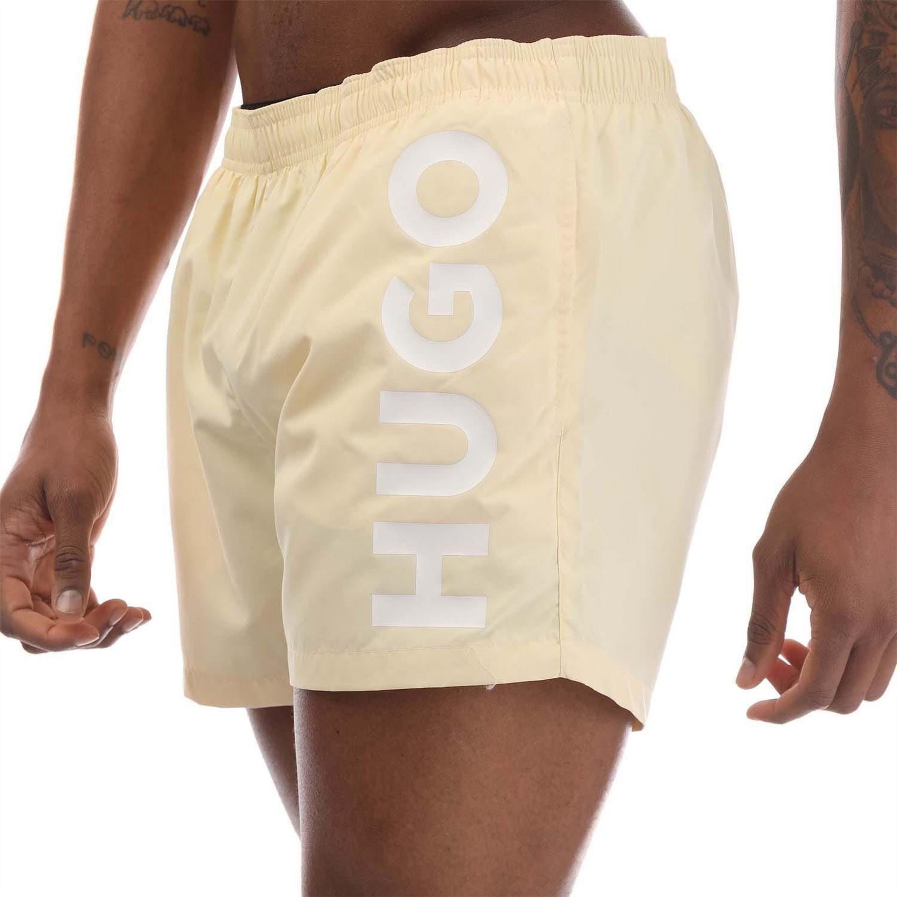 Hugo Logo Print Swim Shorts