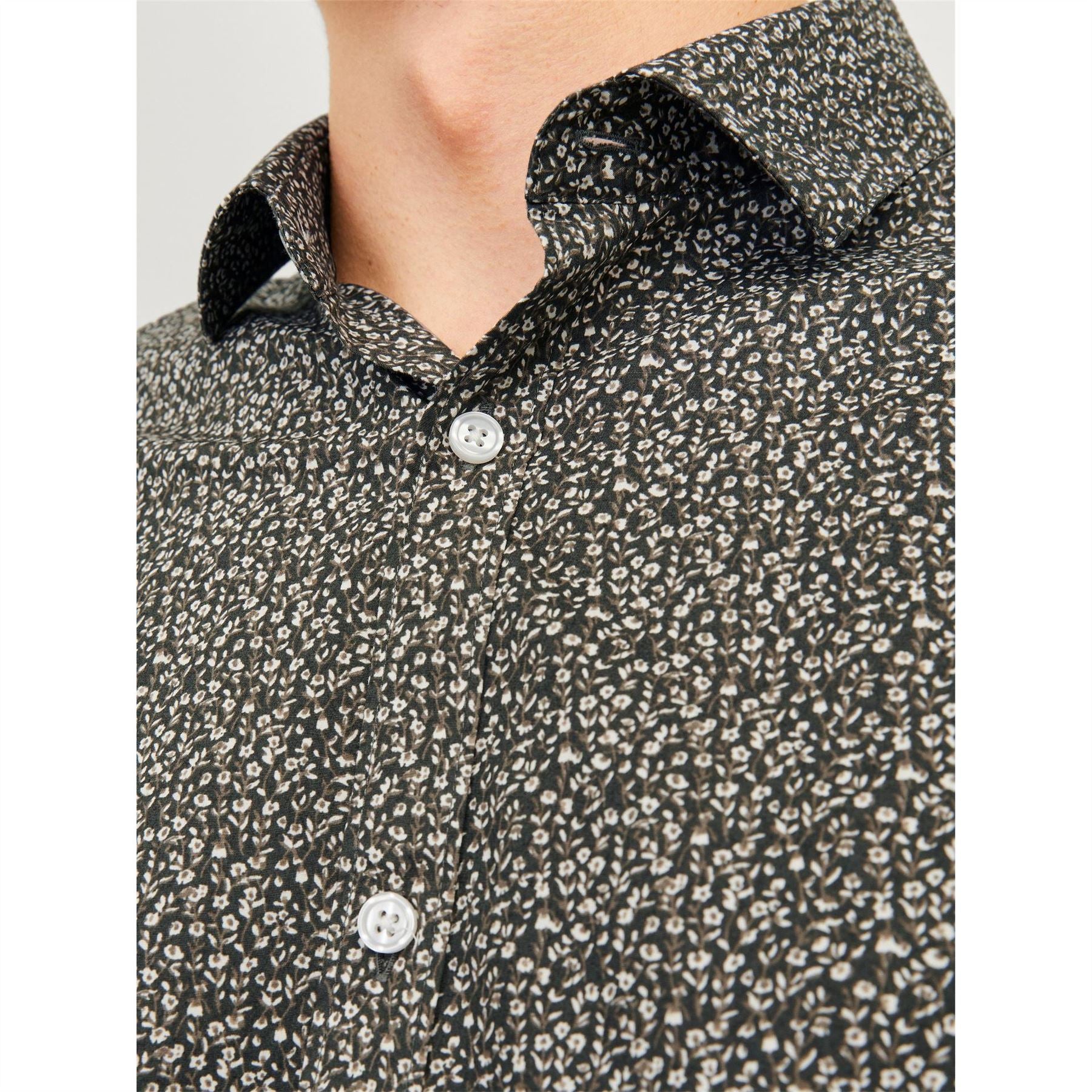 Jack and Jones All Over Print Slim Fit Dress Shirt