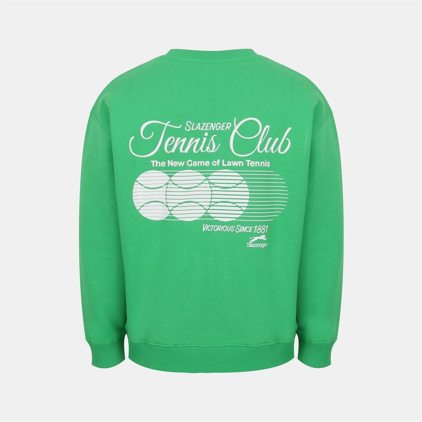 Slazenger Tennis Club Crew Neck Long Sleeve Sweatshirt