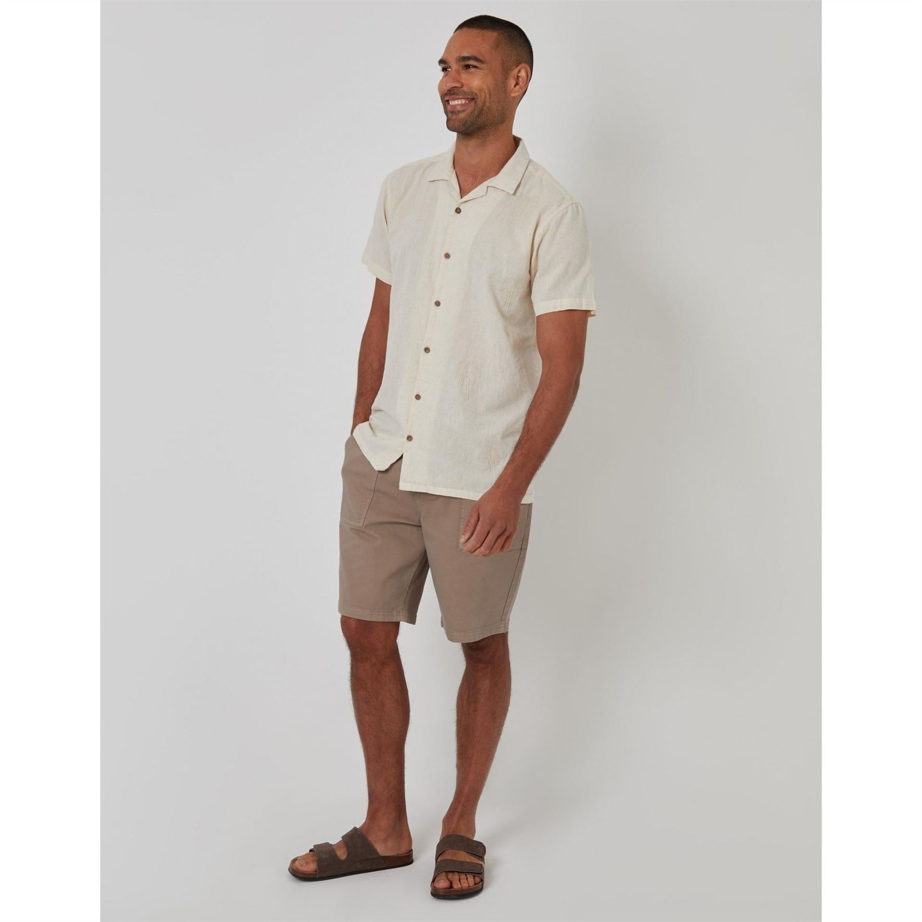 Threadbare Regular Fit Short Sleeve Point Collar Shirt