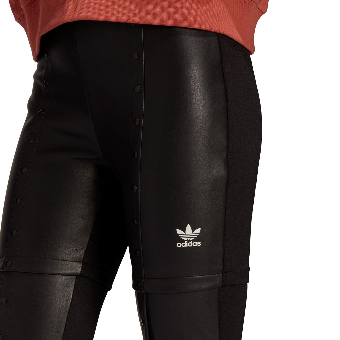 adidas Originals Faux Leather Skinny Fit Trousers