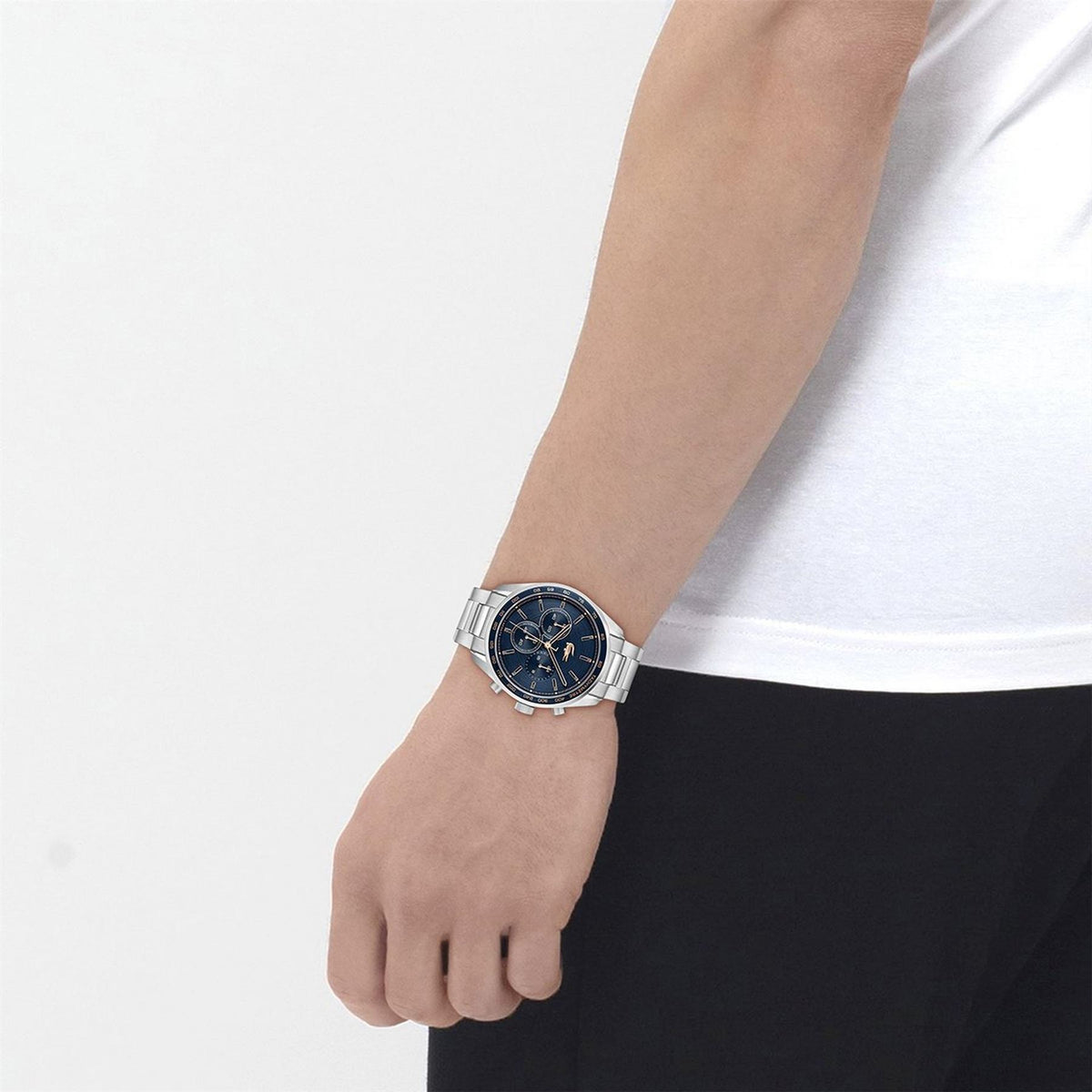 Lacoste Mens Boston Stainless Steel Chronograph Watch