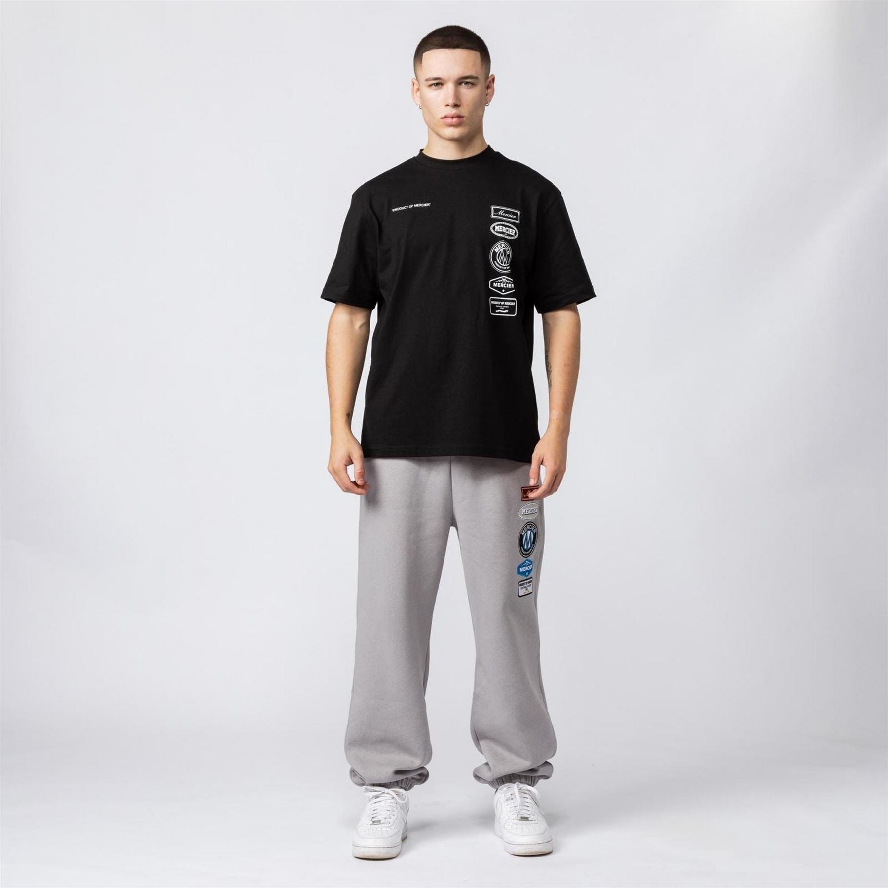 Mercier Badge Oversize Fit Crew Neck Short Sleeve T-Shirt