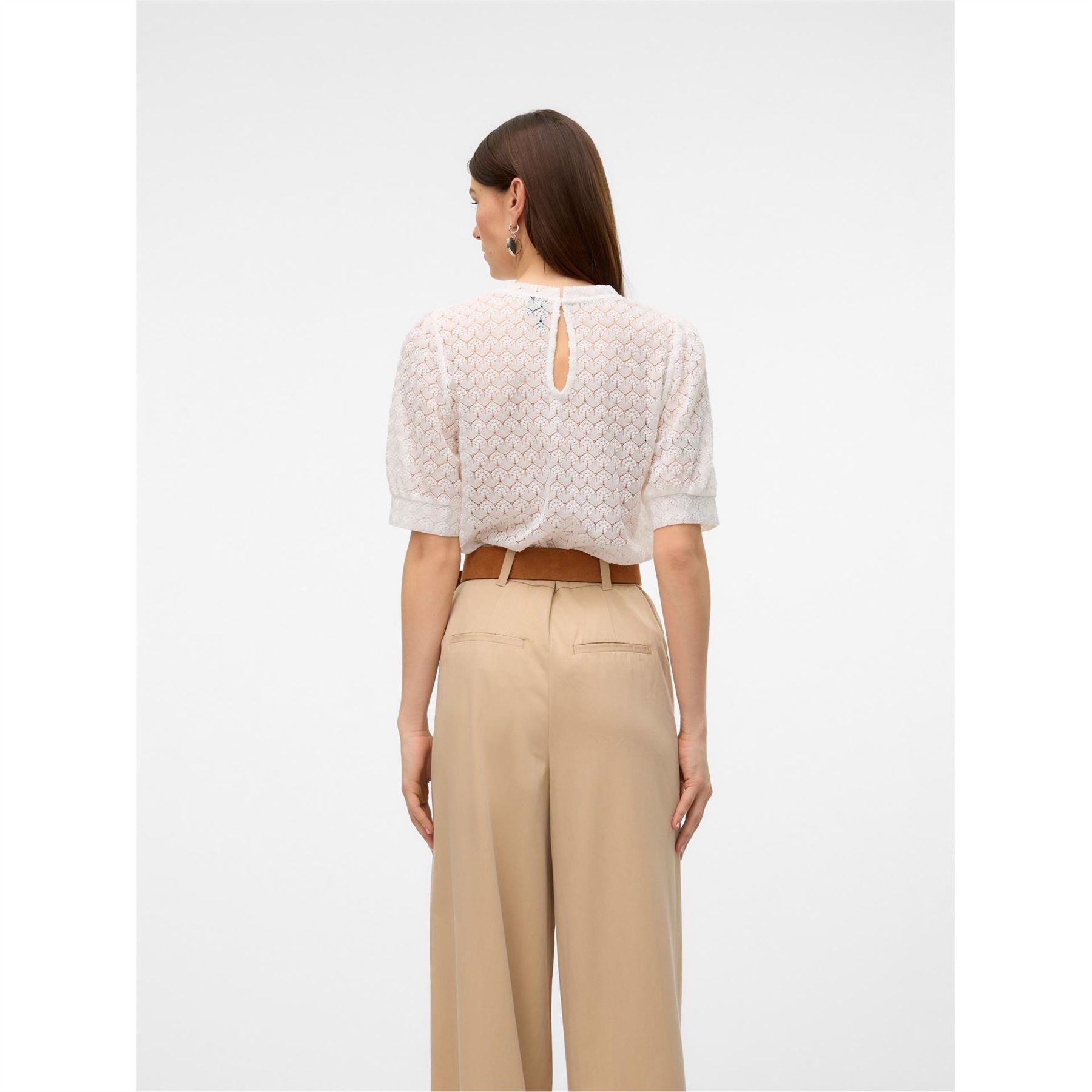 Vero Moda Crew Neck Regular Fit Long Sleeve Blouse