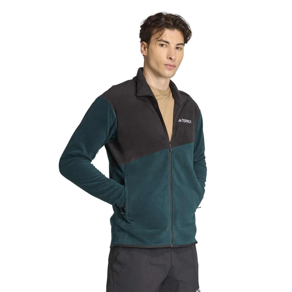 adidas Colour Block Full Zipper Zip Neck Bound Cuff Jacket