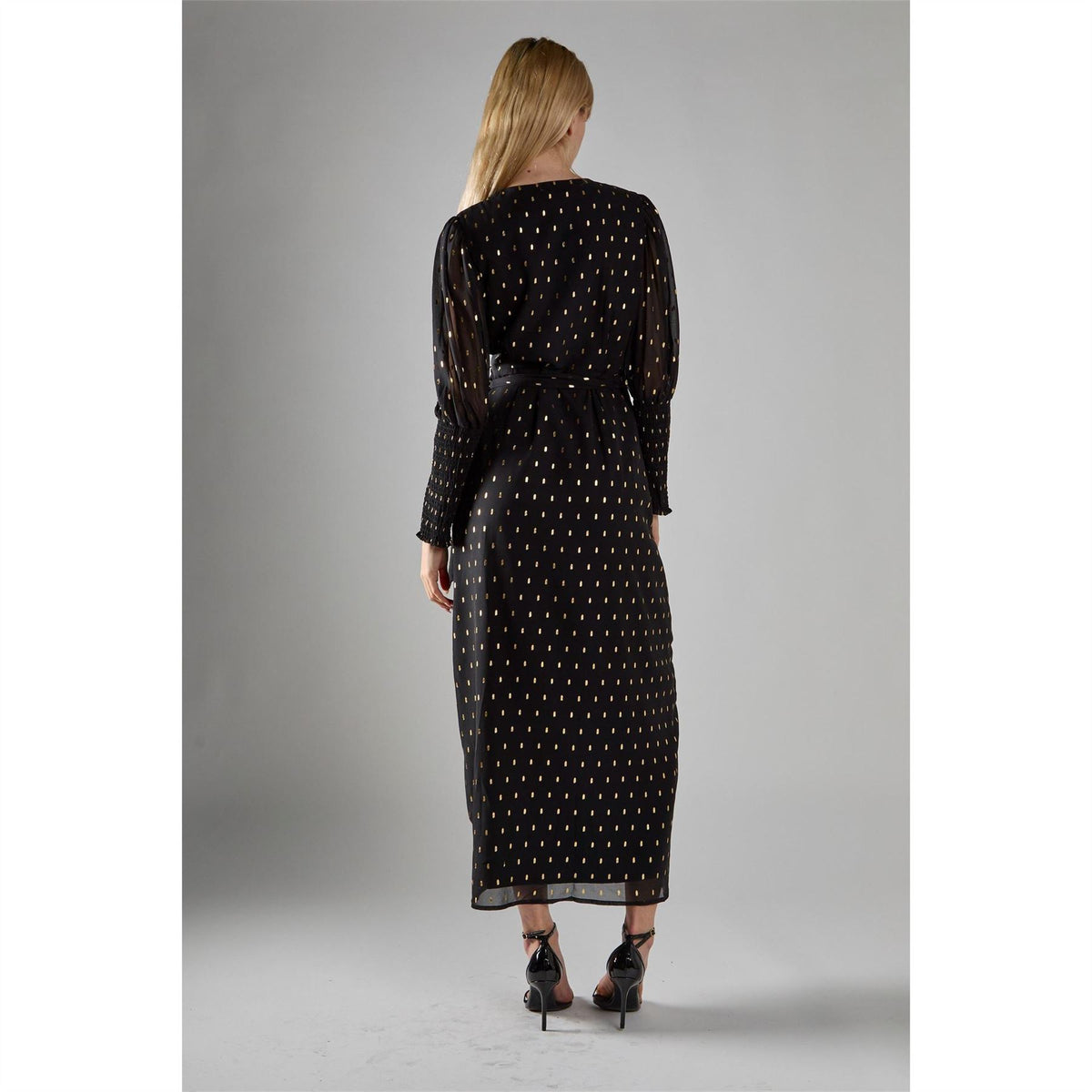 Glamorous With Gold Spot Long Dress