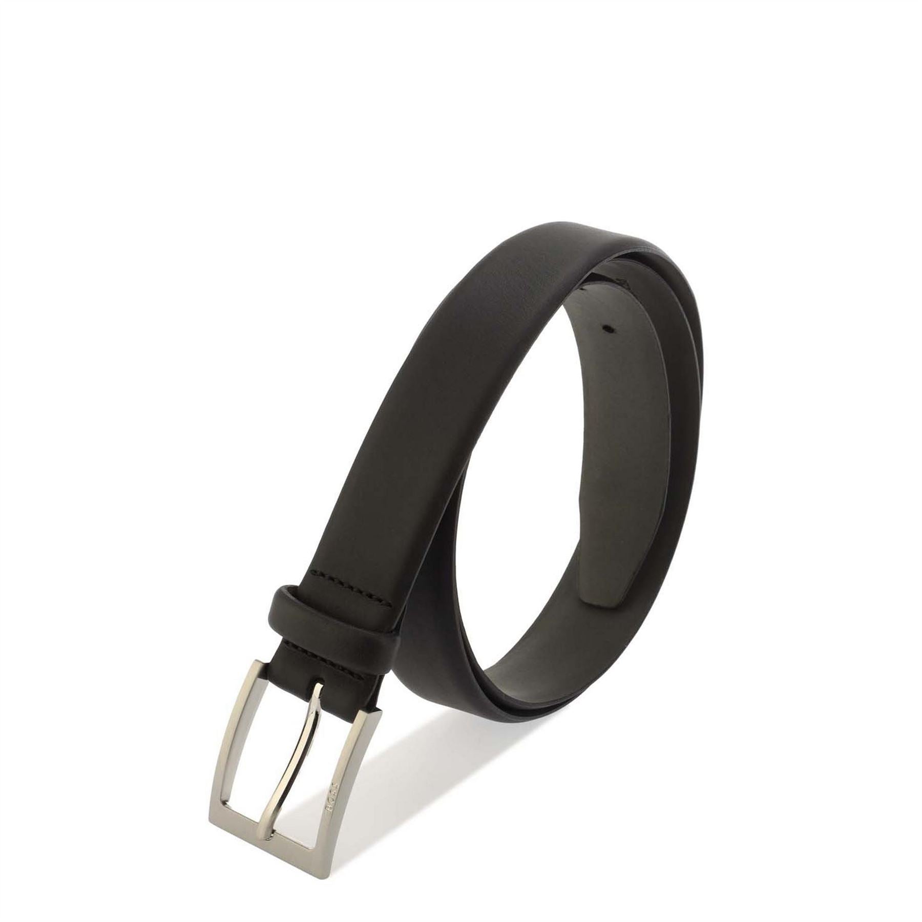 Boss Leather Pin Buckle Belt with Logo