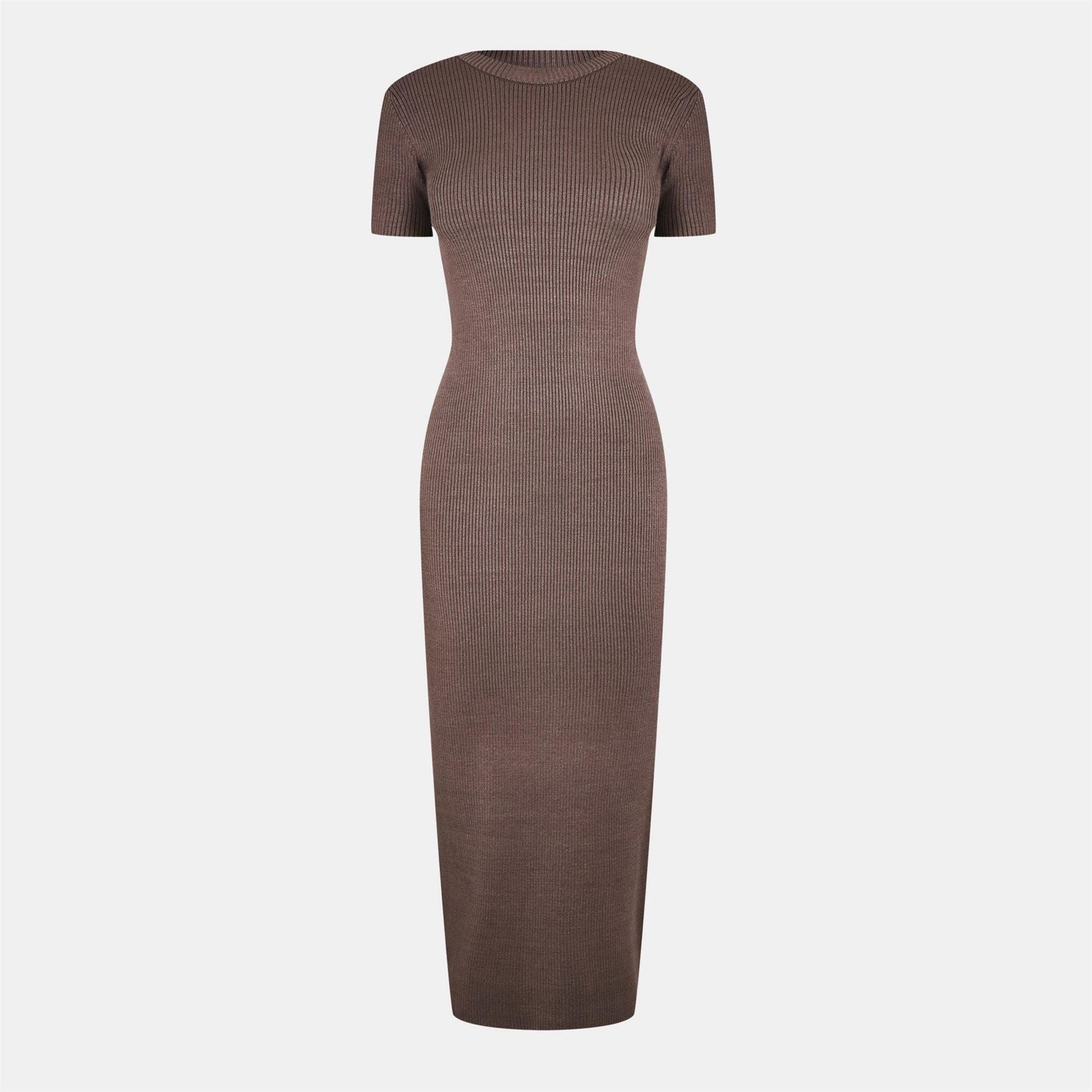 Jack Wills Travel Rib Crew Neck Midi Bodycon Dress