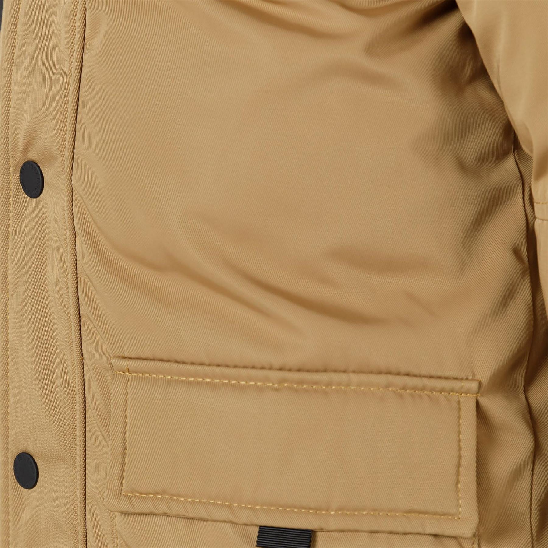 Minoti Boys Long Parka With Fur Hood And Chest Pocket Beige