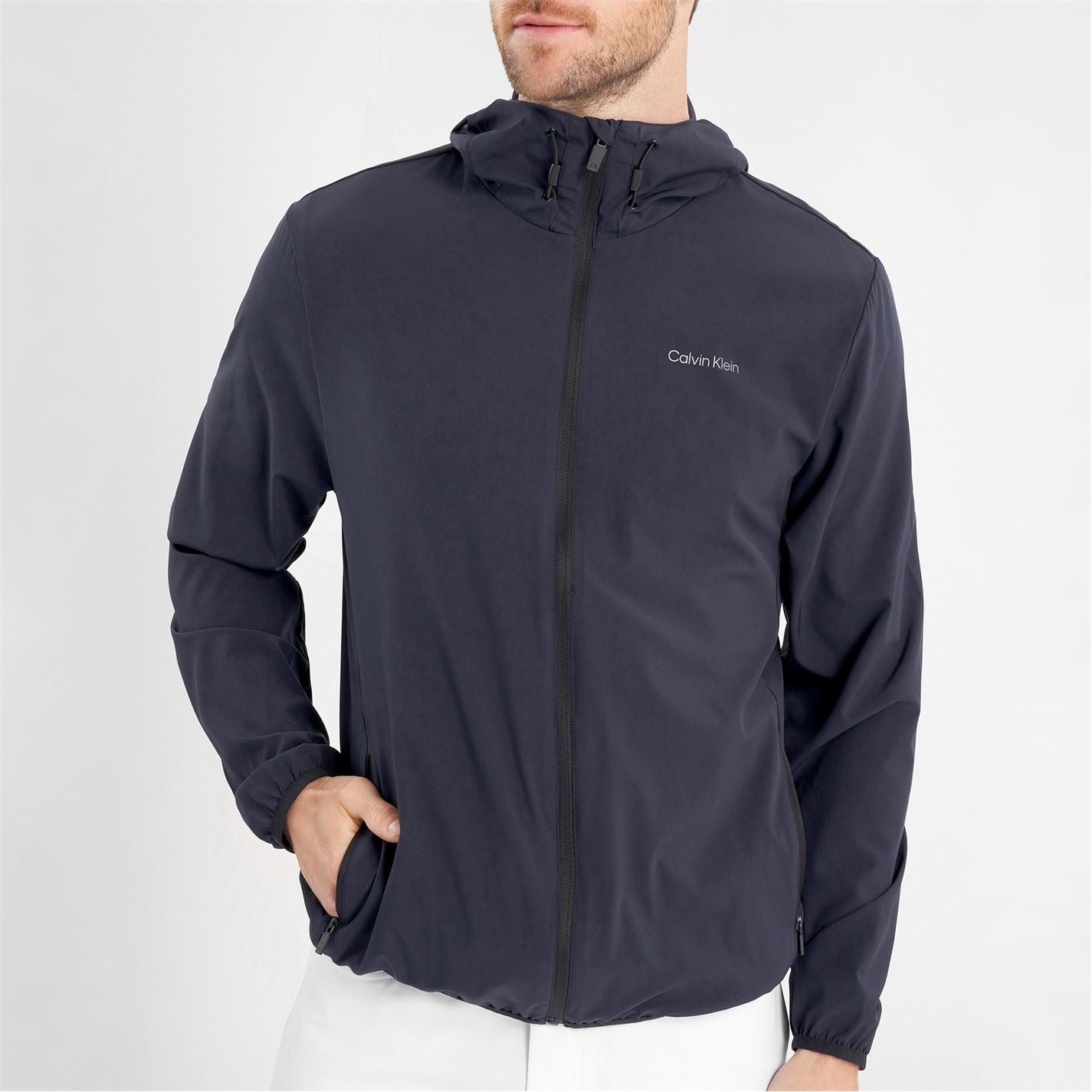 Calvin Klein Golf Hooded Performance Jacket with Elasticated Cuff