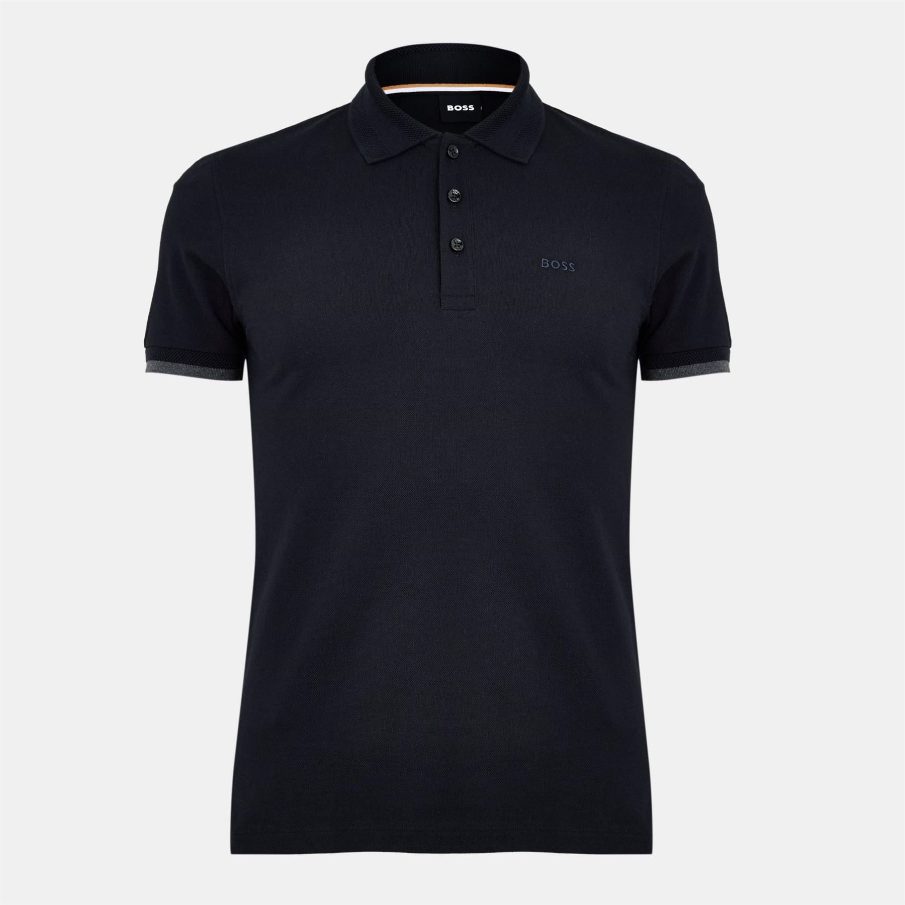 Boss Collared Neck Button Placket Polo Shirt