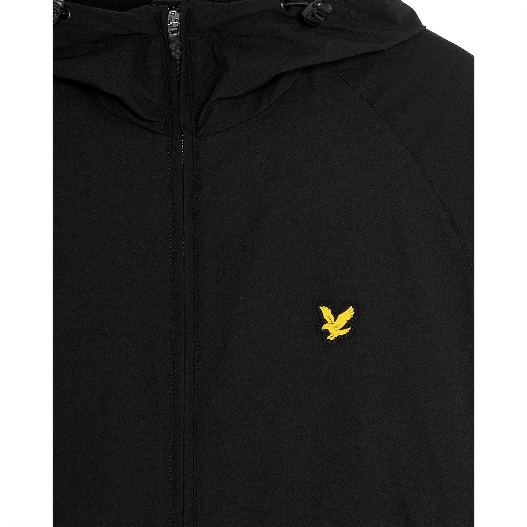 Lyle and Scott Solid Patterned Hooded Drawstring Windbreaker with Zipped Pocket