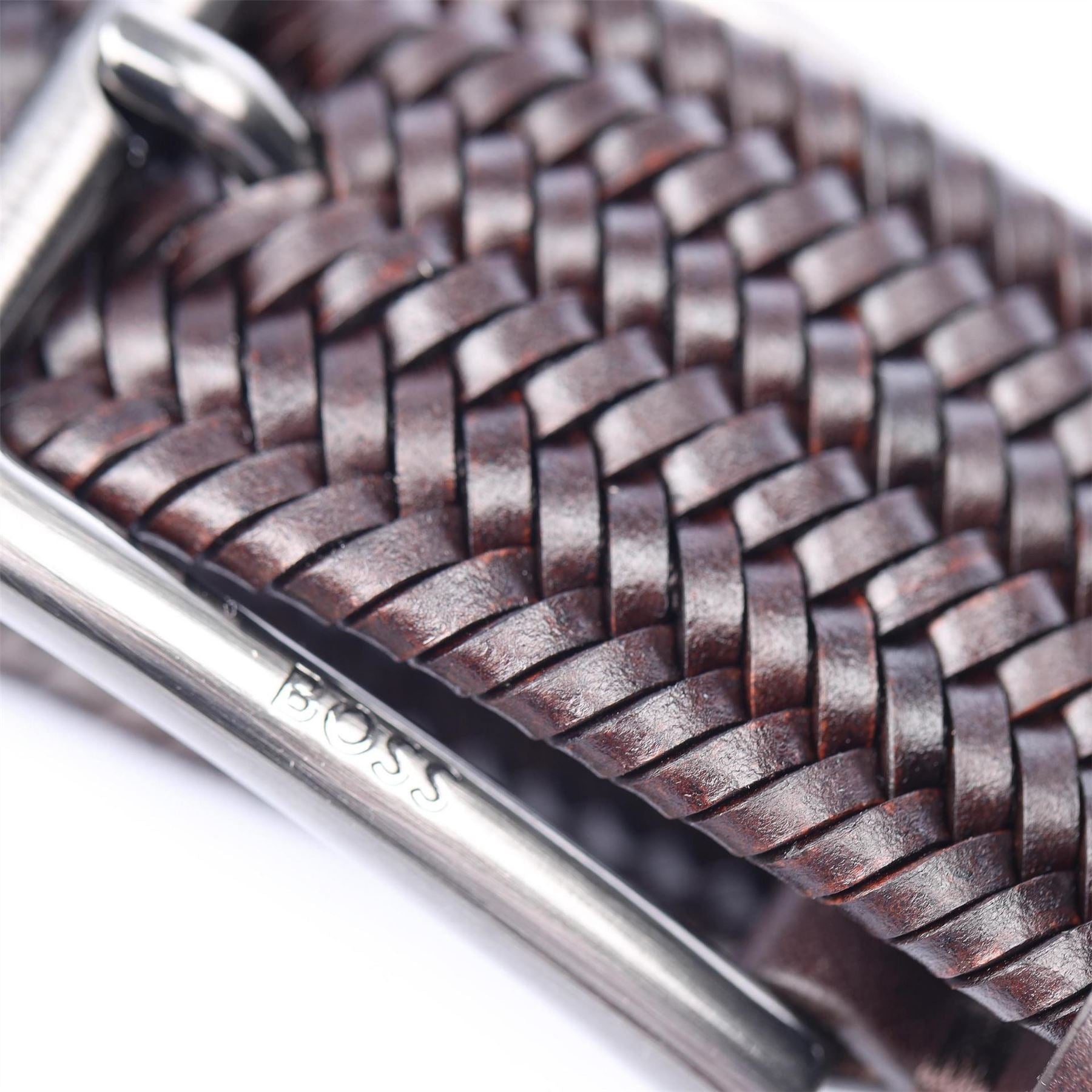 Boss Woven Leather Belt