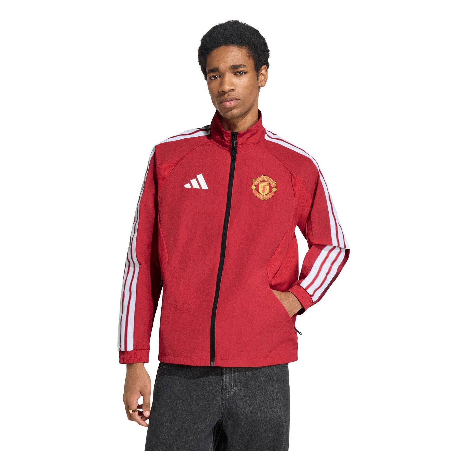 adidas Manchester United Licensed Pre Match Tracksuit Top 2026 2027