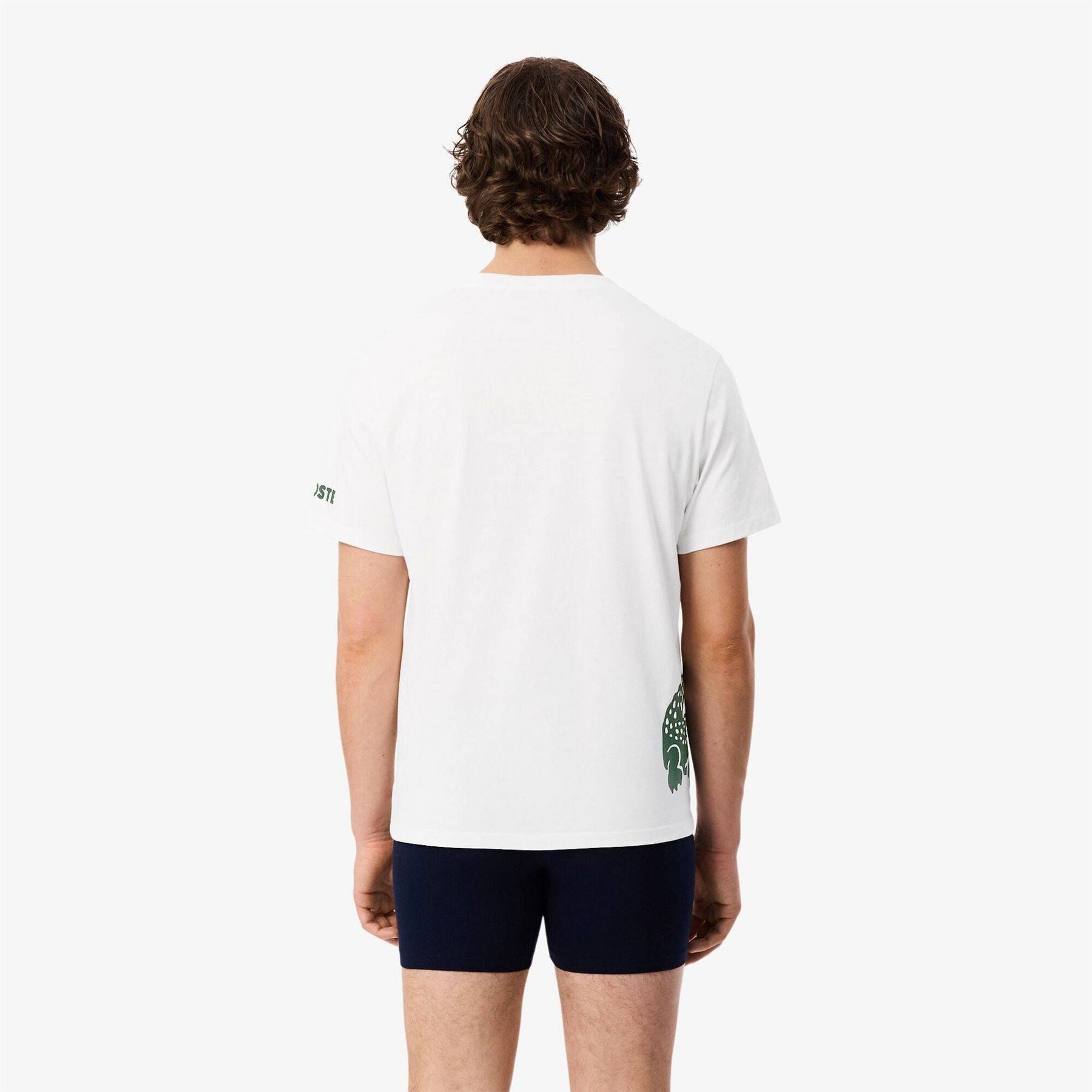 Lacoste Printed Cotton Lounge Short Sleeve Pyjama Top