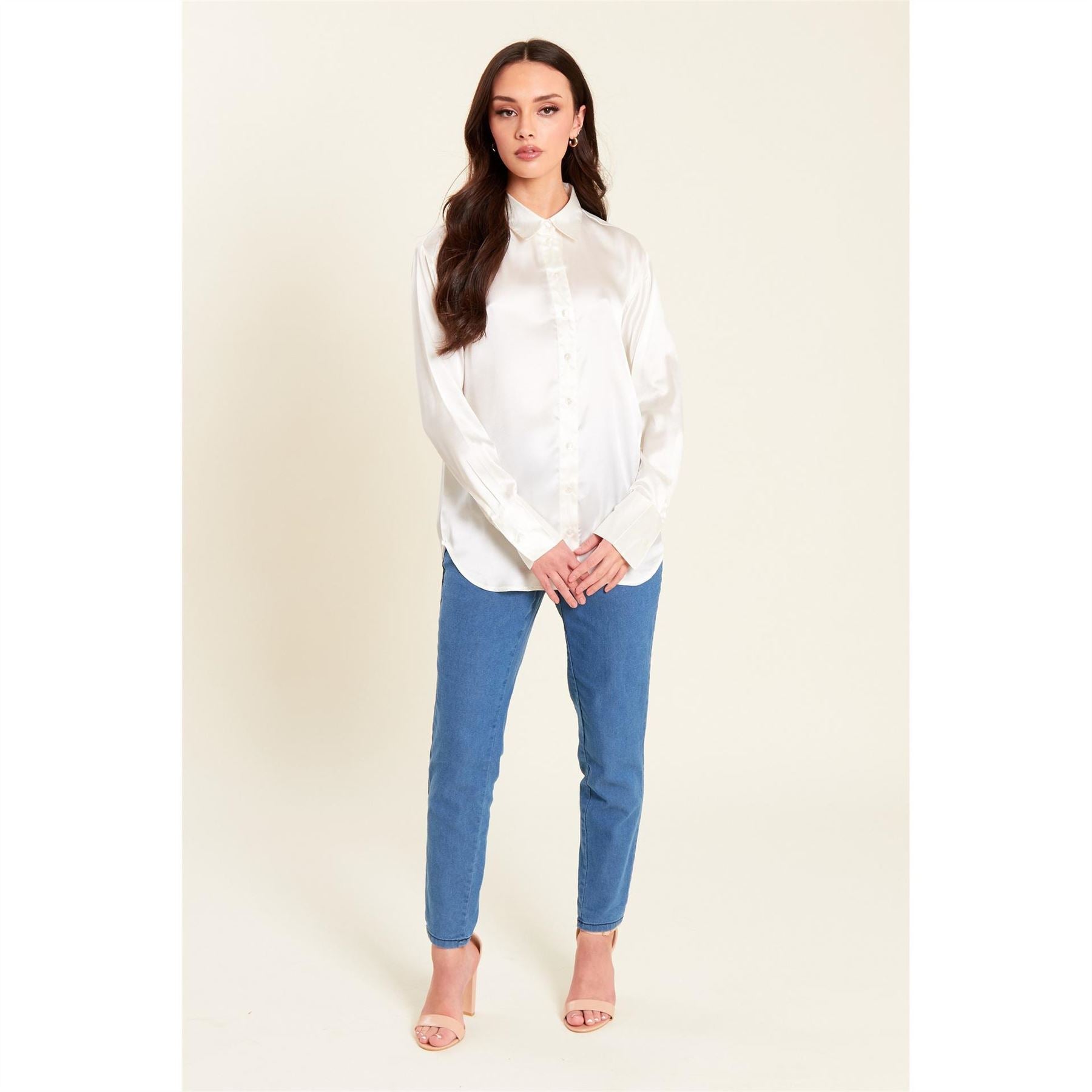 Be You Satin Long Sleeve Regular Fit Shirt