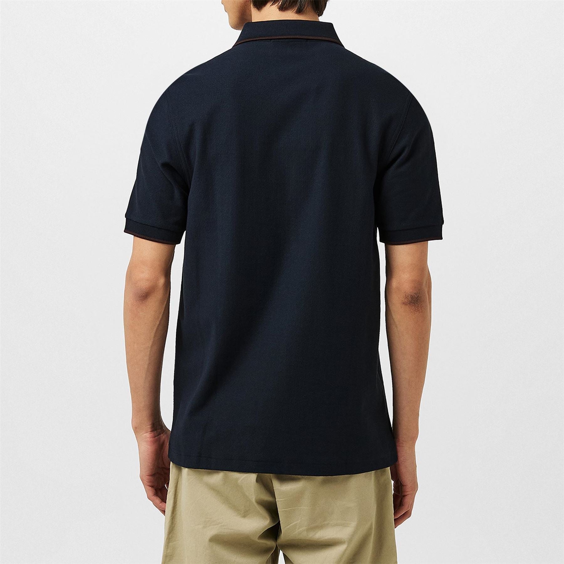 Fred Perry Crepe Zipped Short Sleeve Polo Shirt