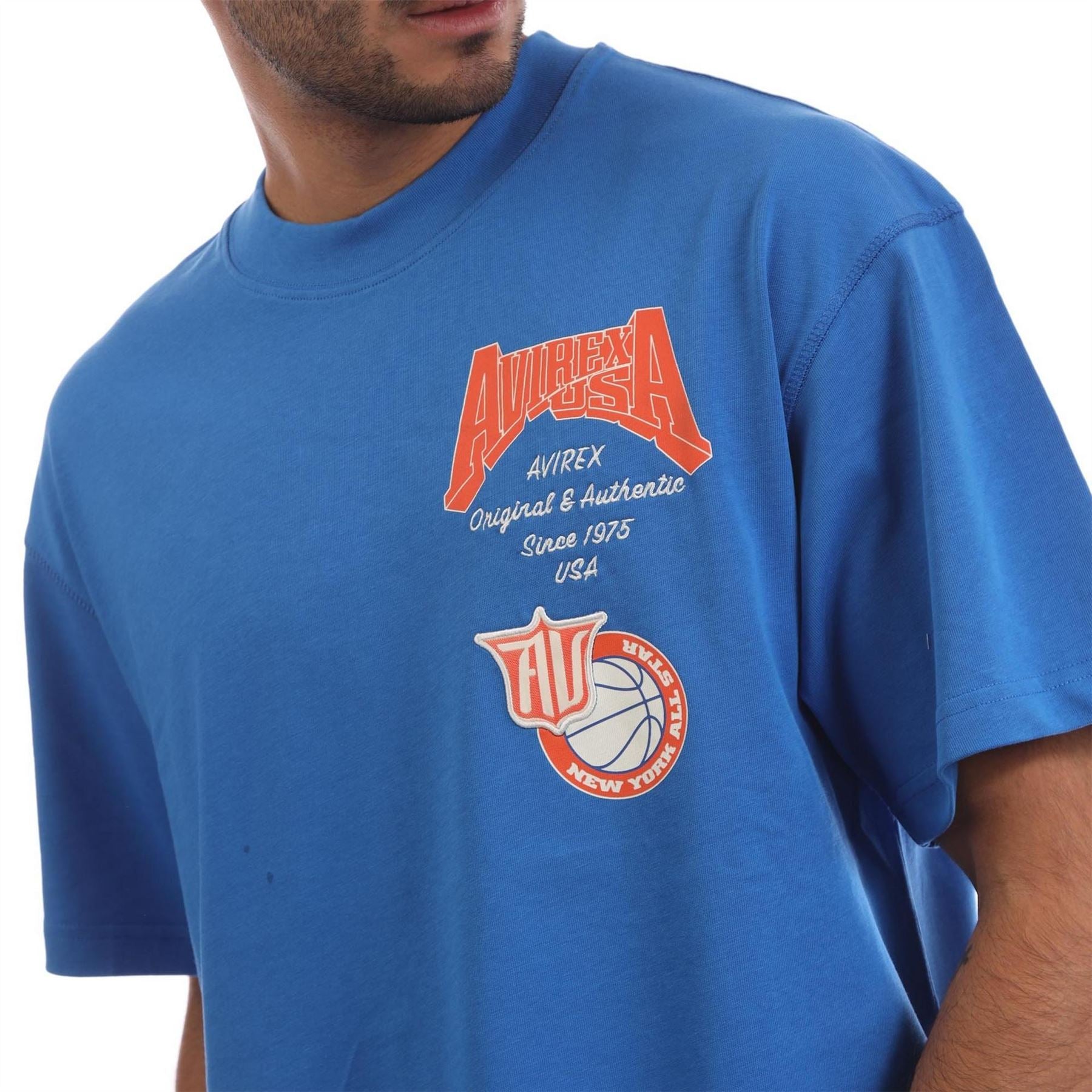 Avirex Mccarren Printed Logo Crew Neck Short Sleeve T-Shirt