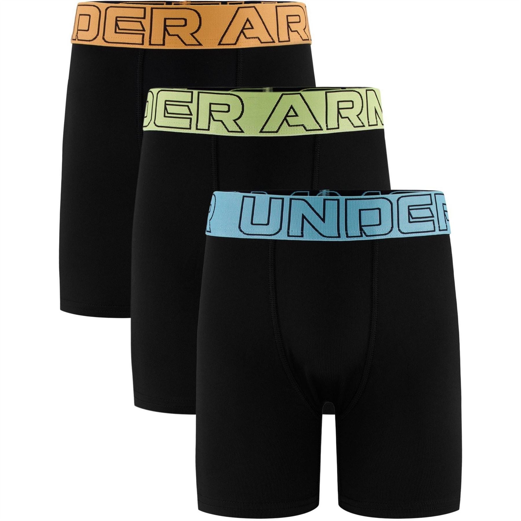 Under Armour Boys Performance Tech 3 Pack Boxers Junior