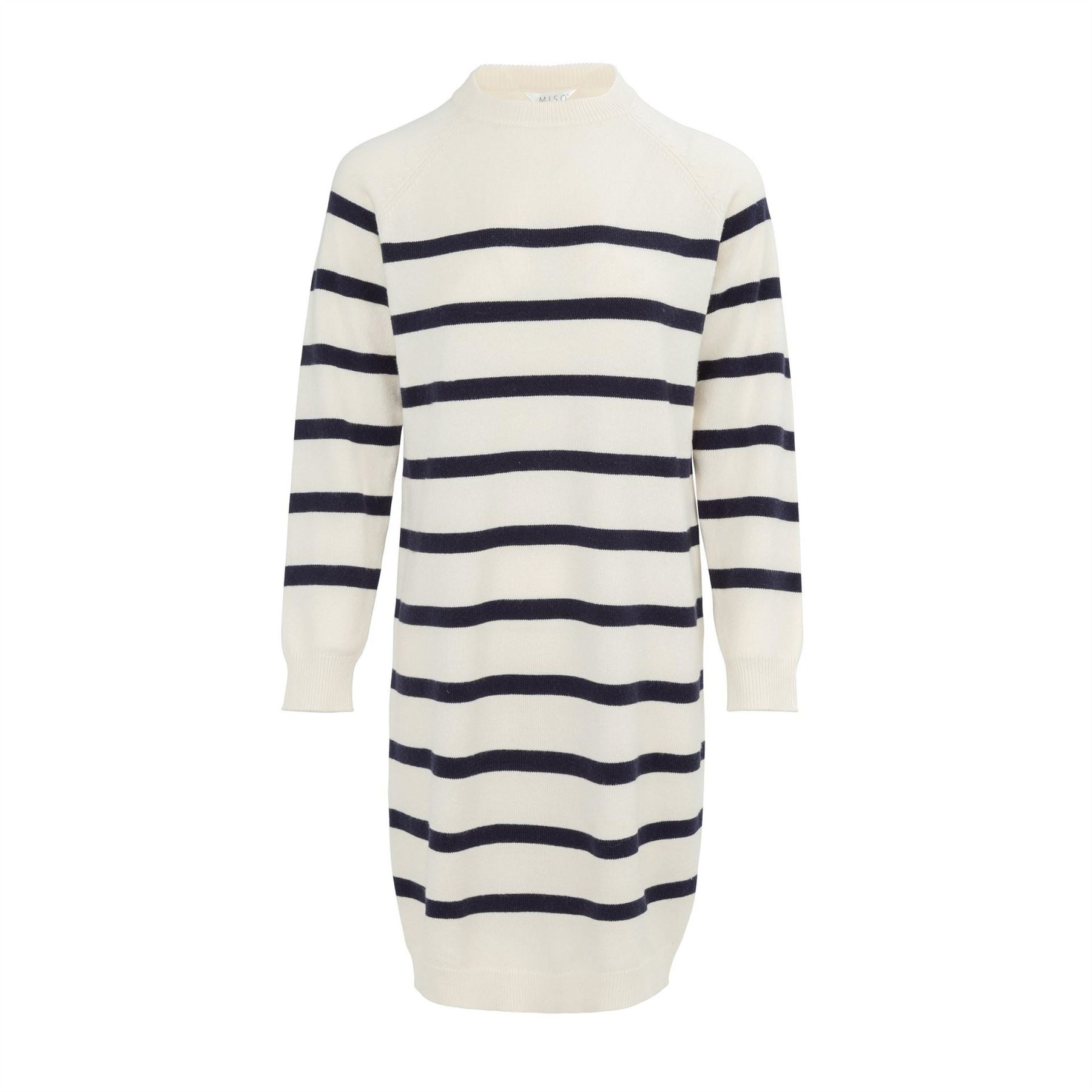 Miso Mock Neck Long Sleeve Knitted Jumper Dress