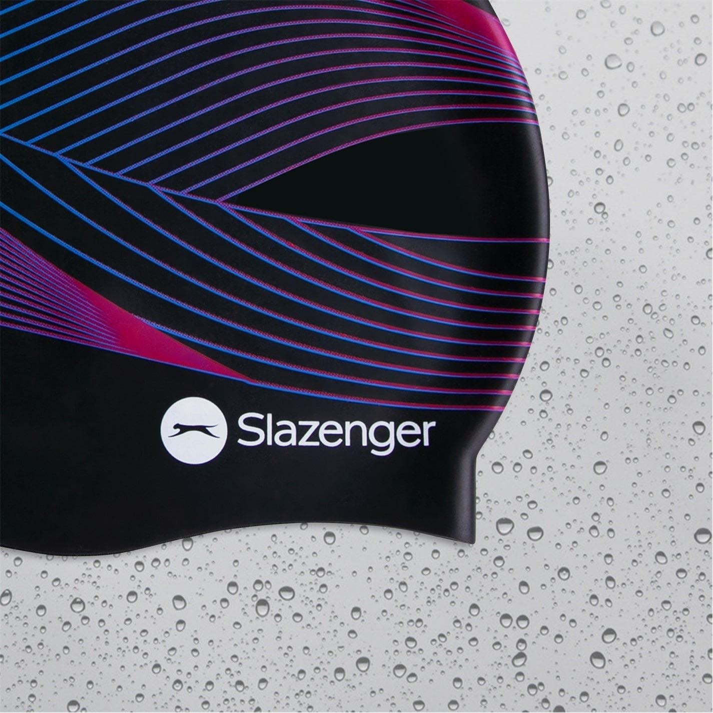 Slazenger Print Silicone Swimming Cap Adults