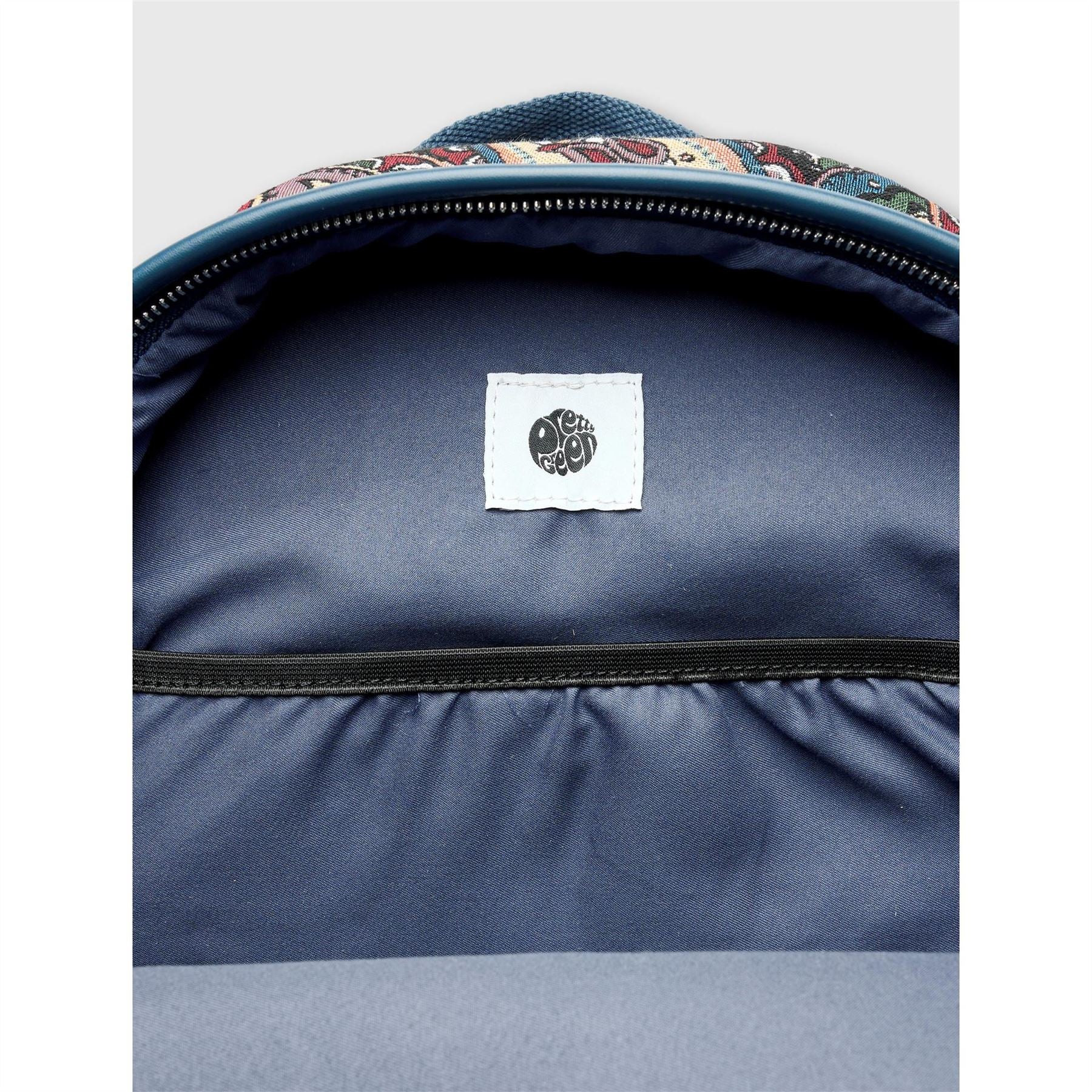 Pretty Green Paisley Patterned Rectangle Rucksack