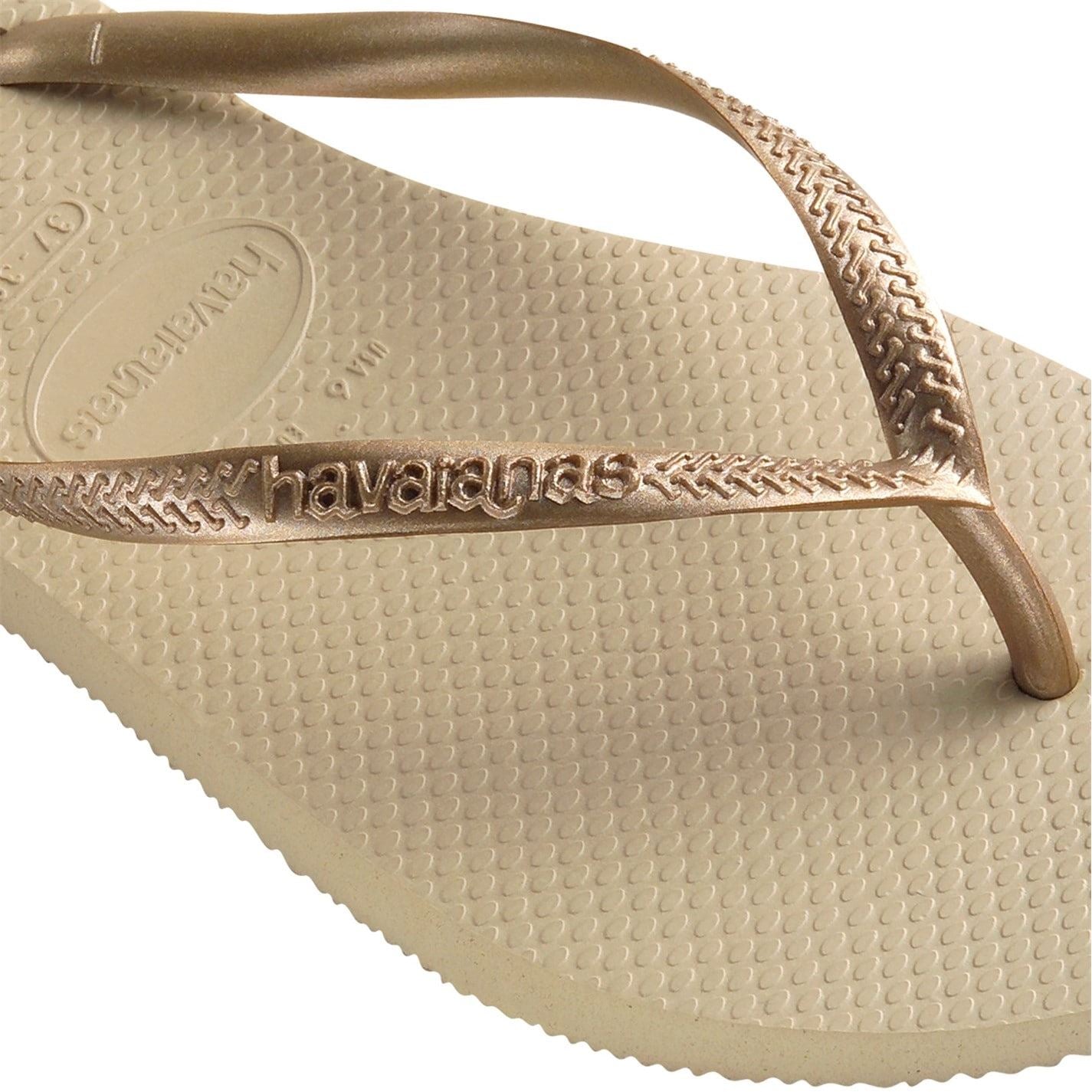 Havaianas Slim Textured Flat Heel Flip Flops