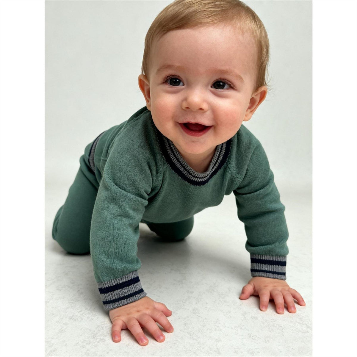 Pretty Green Cotton Top and Trouser Pyjama Set