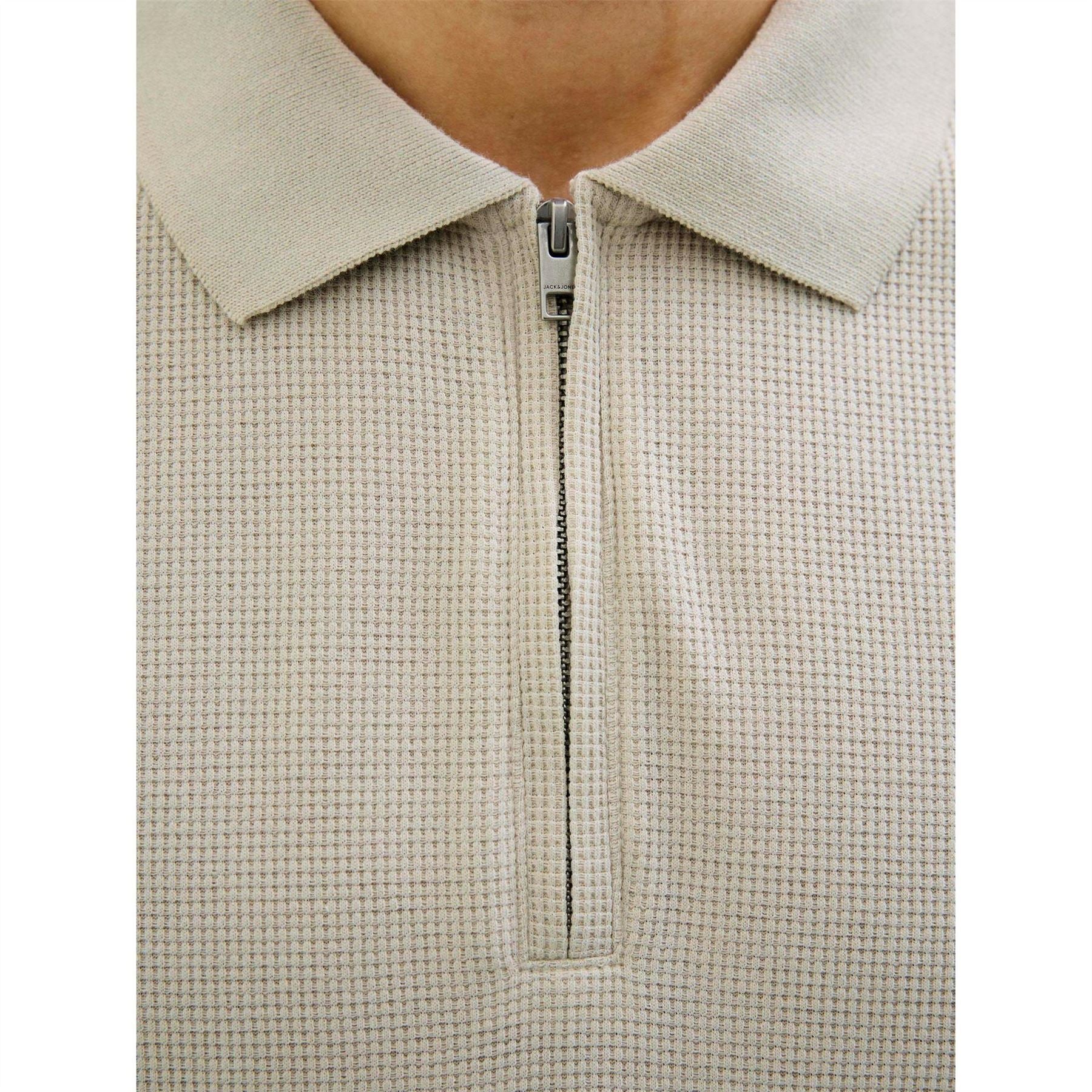 Jack and Jones Mens Austin Zip Polo