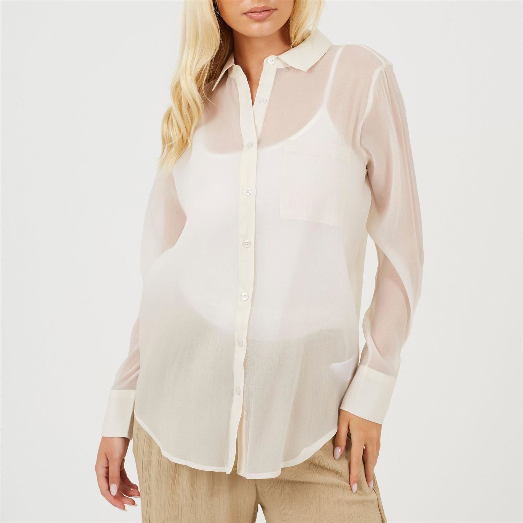 Brave Soul Collared Neck Long Sleeve Shirt with Chest Pocket