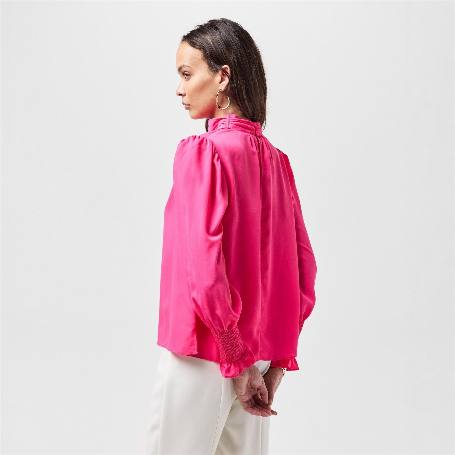 French Connection High Neck Regular Fit Blouse