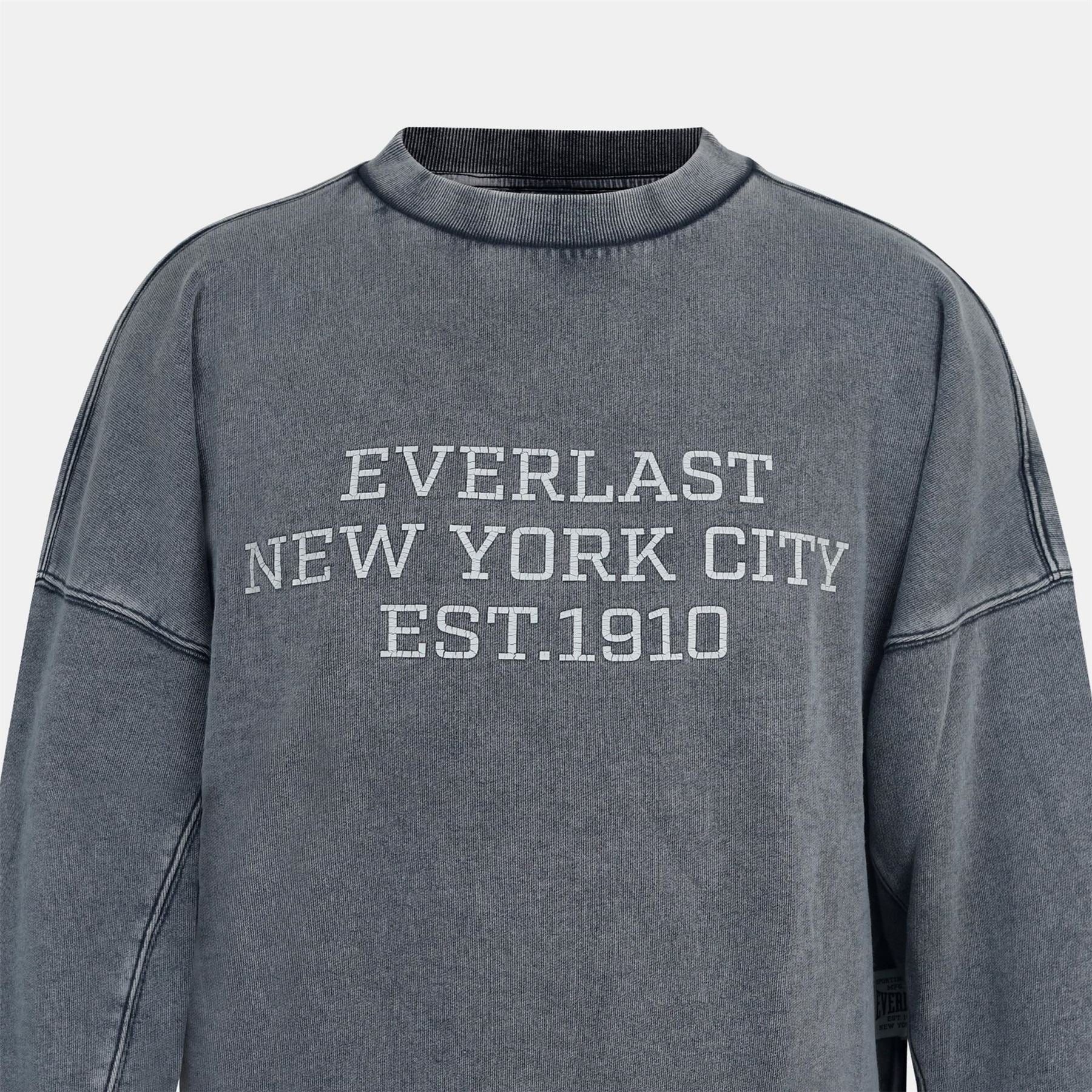 Everlast NYC Lettered Crew Neck Long Sleeve Sweatshirt