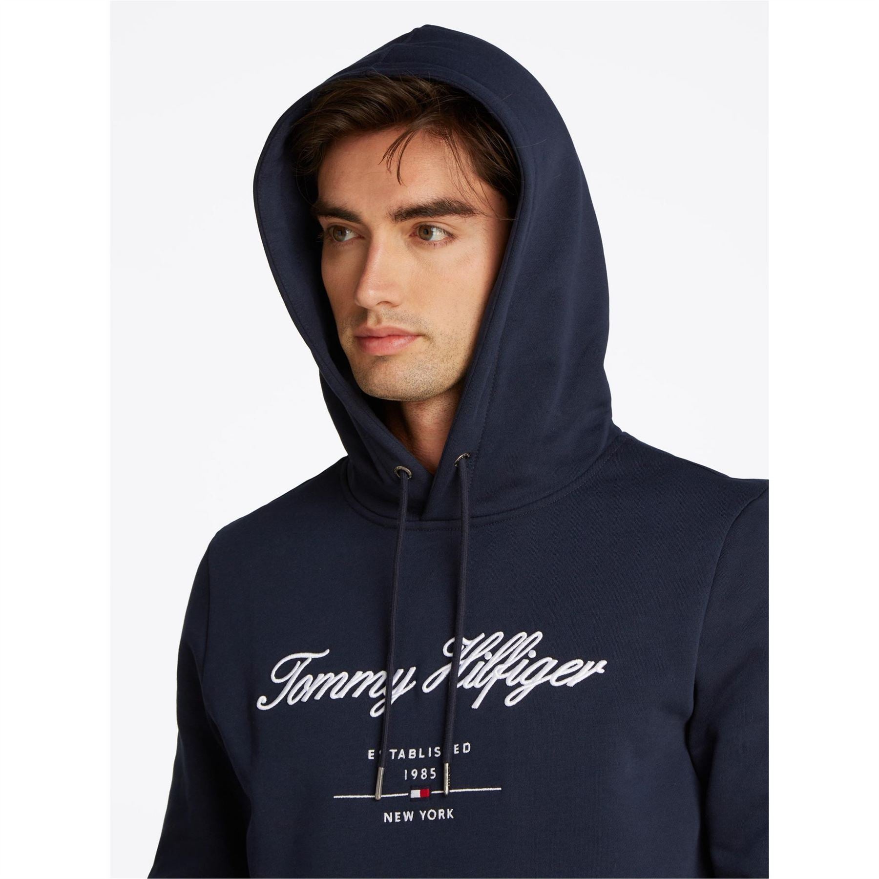 Tommy Hilfiger Hooded Logo Print Regular Fit Sweatshirt