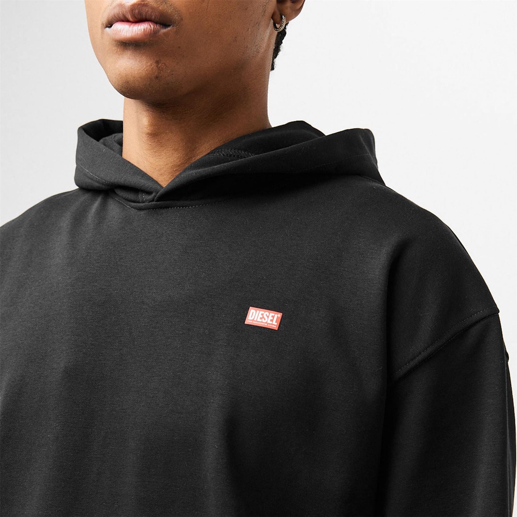 Diesel Boxt Hood Relaxed Fit Long Sleeve Sweatshirt