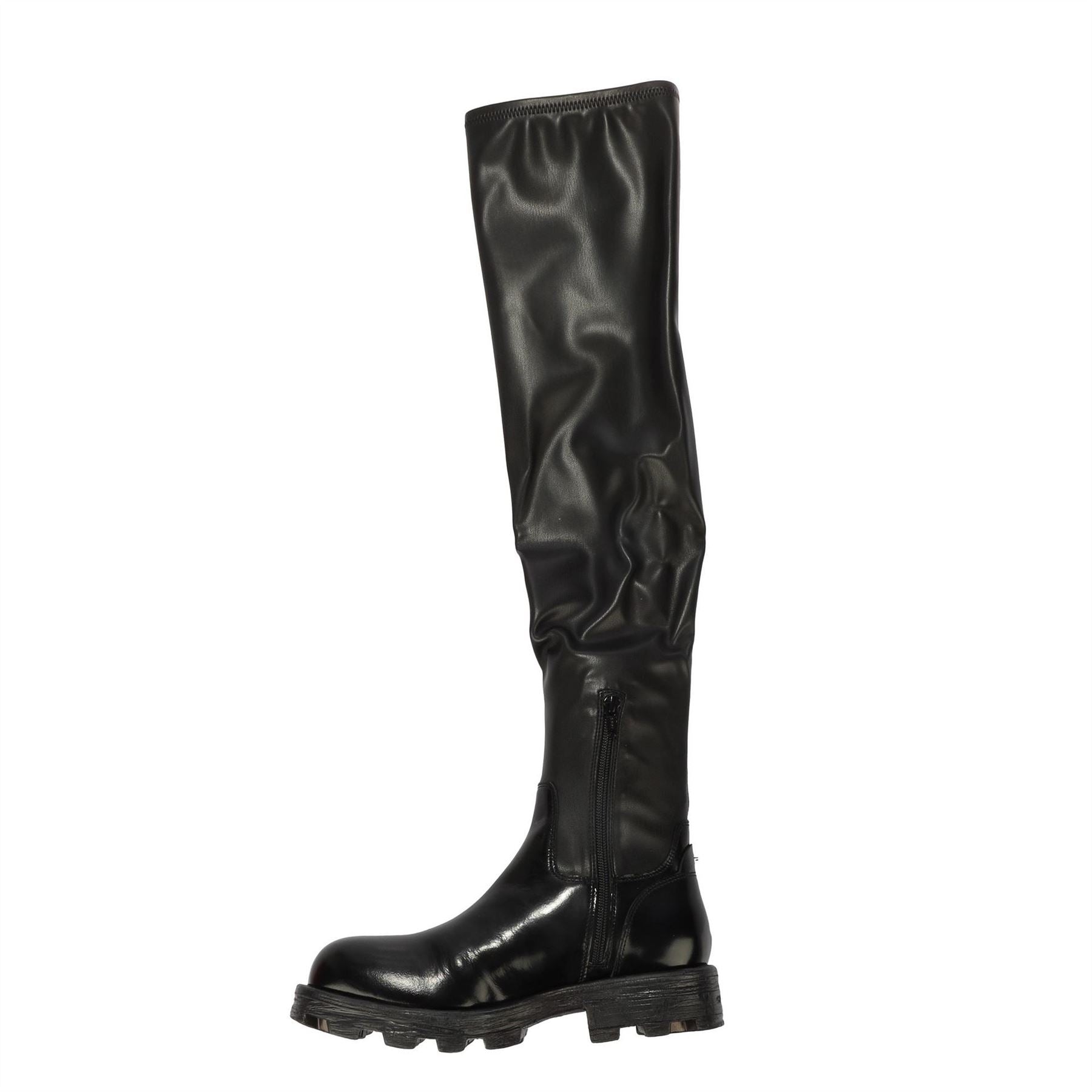 Diesel D Hamr Over The Knee Block Heel Boots
