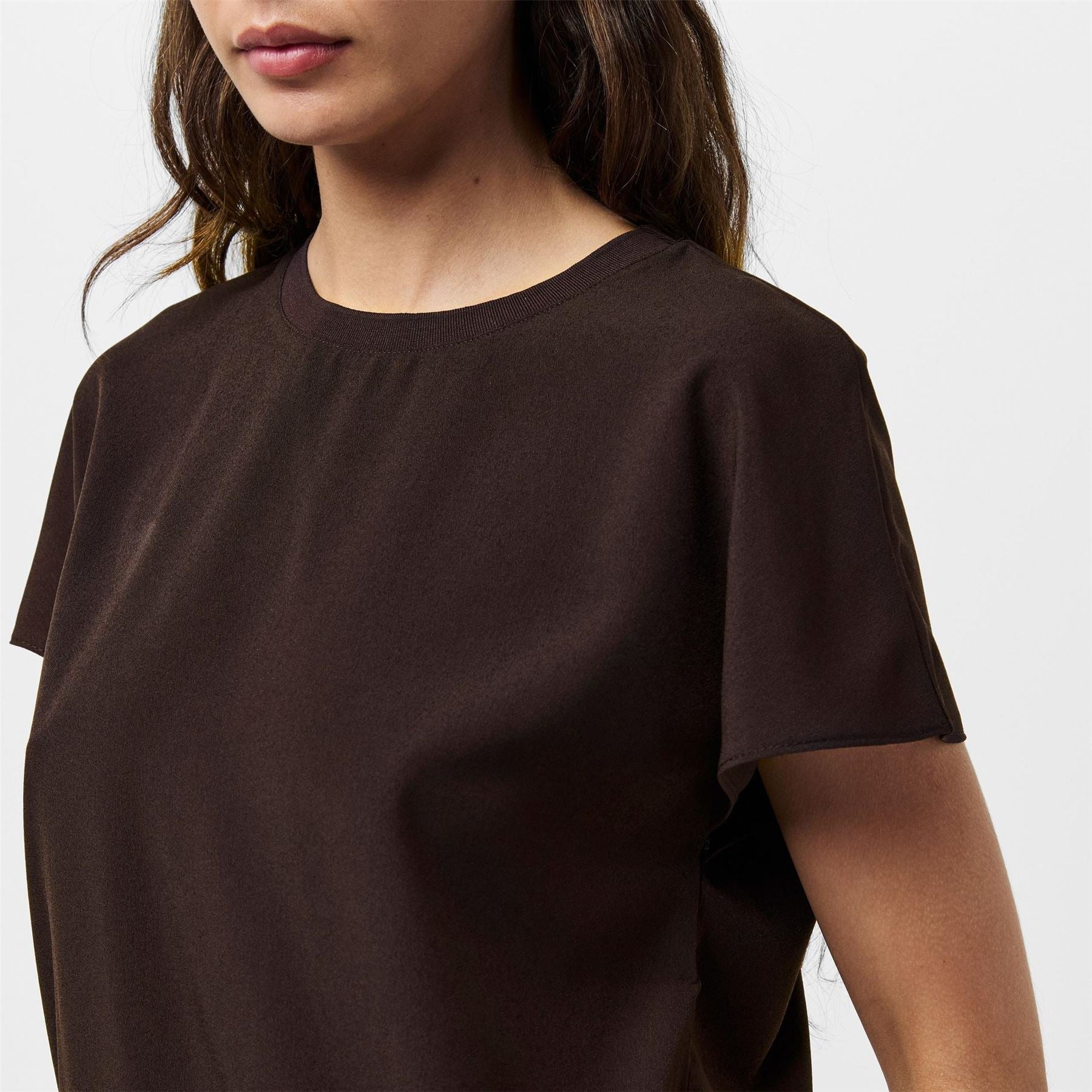 French Connection Crepe Crew Neck Regular Fit T-Shirt