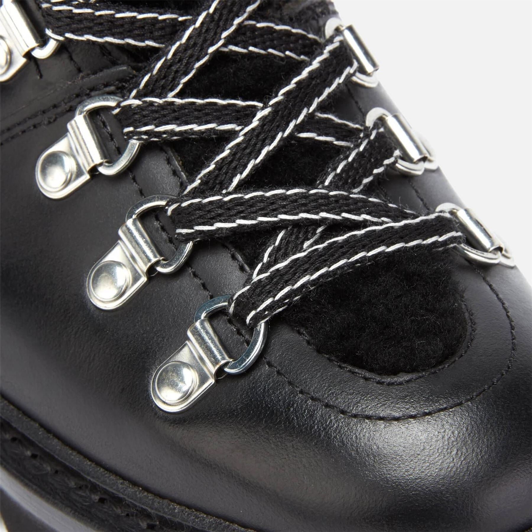 Grenson Leather Shearling Hiking Style Boots