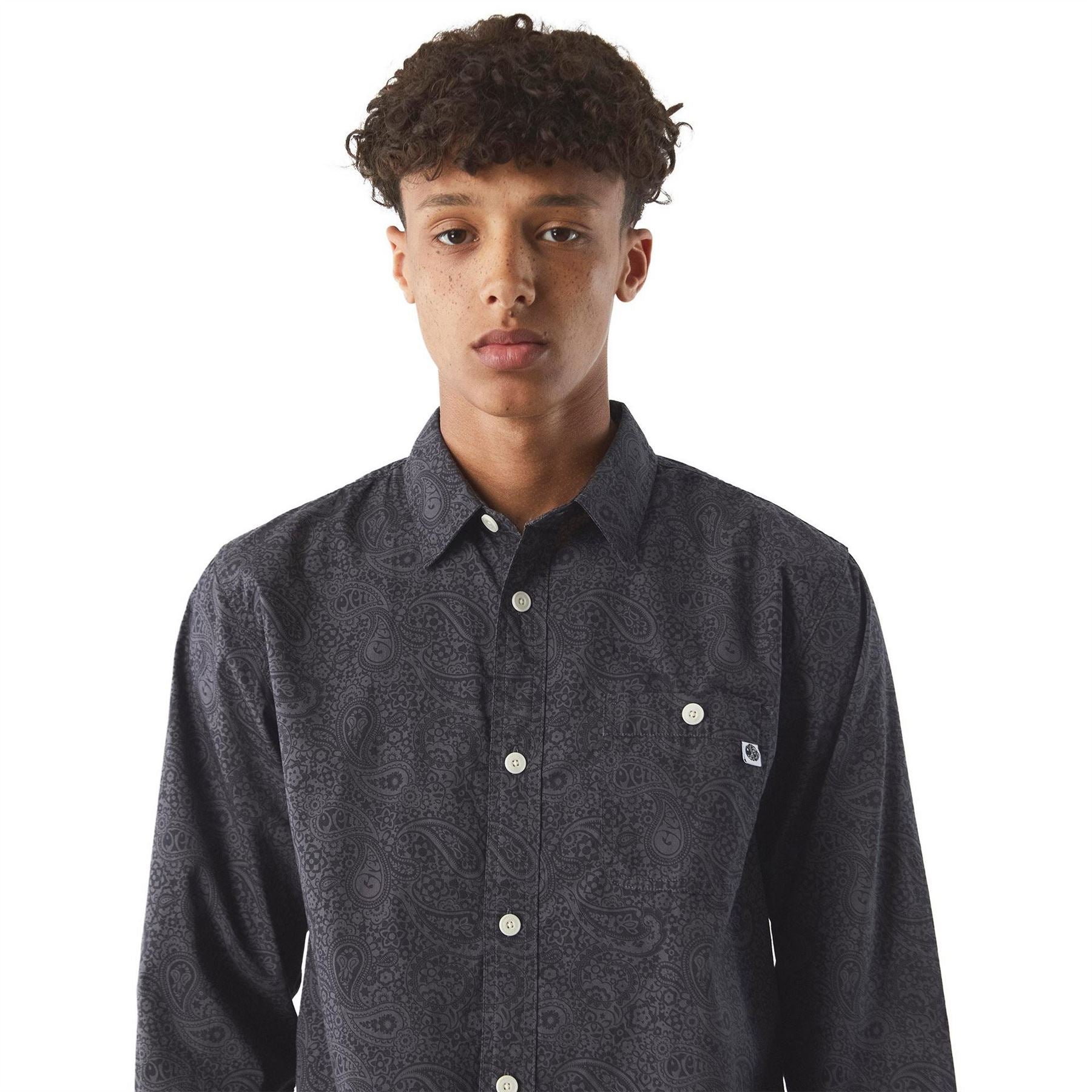 Pretty Green Tonal Paisley Long Sleeve Patterned Shirt