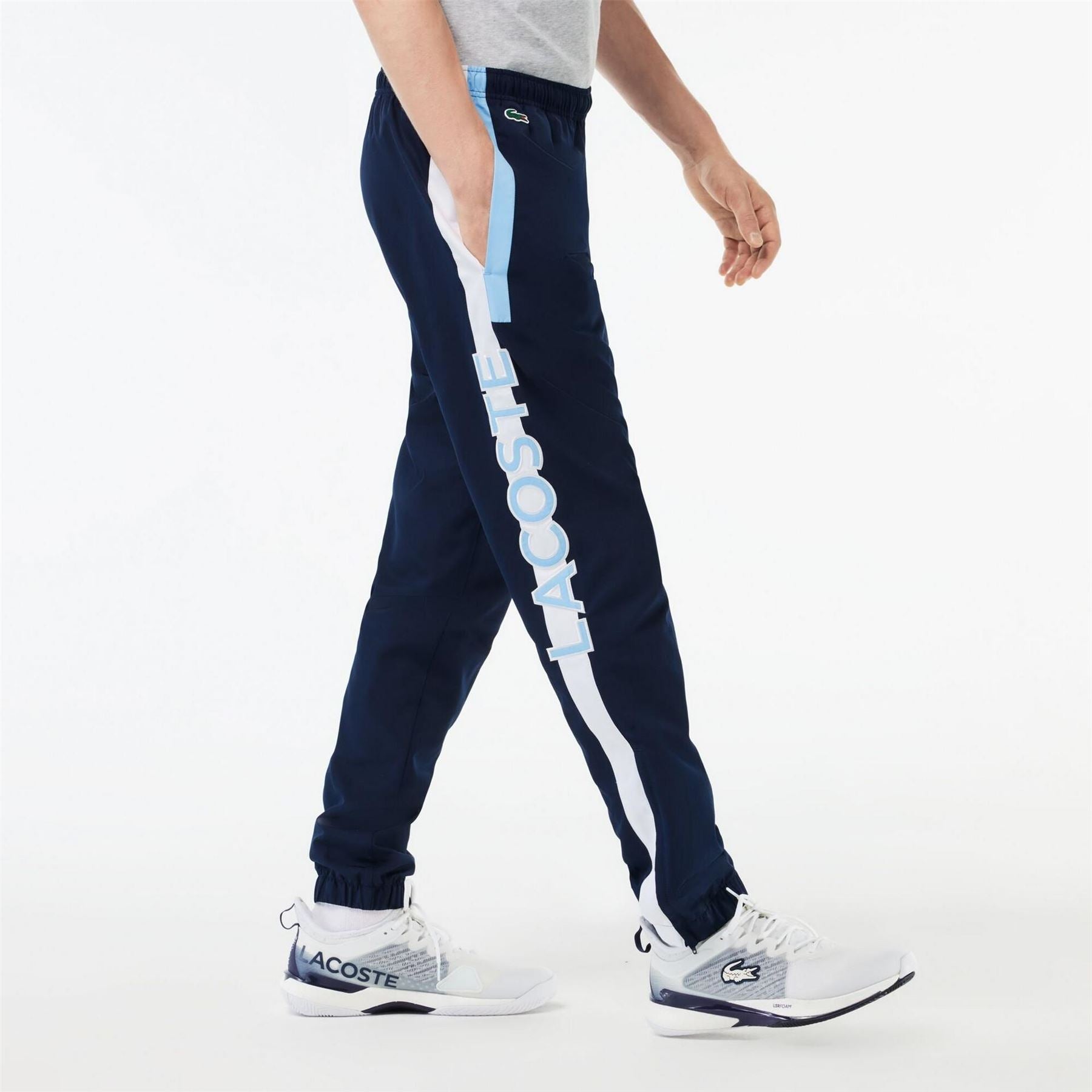 Lacoste Vertical Logo Color Block Slim Cut Track Pants