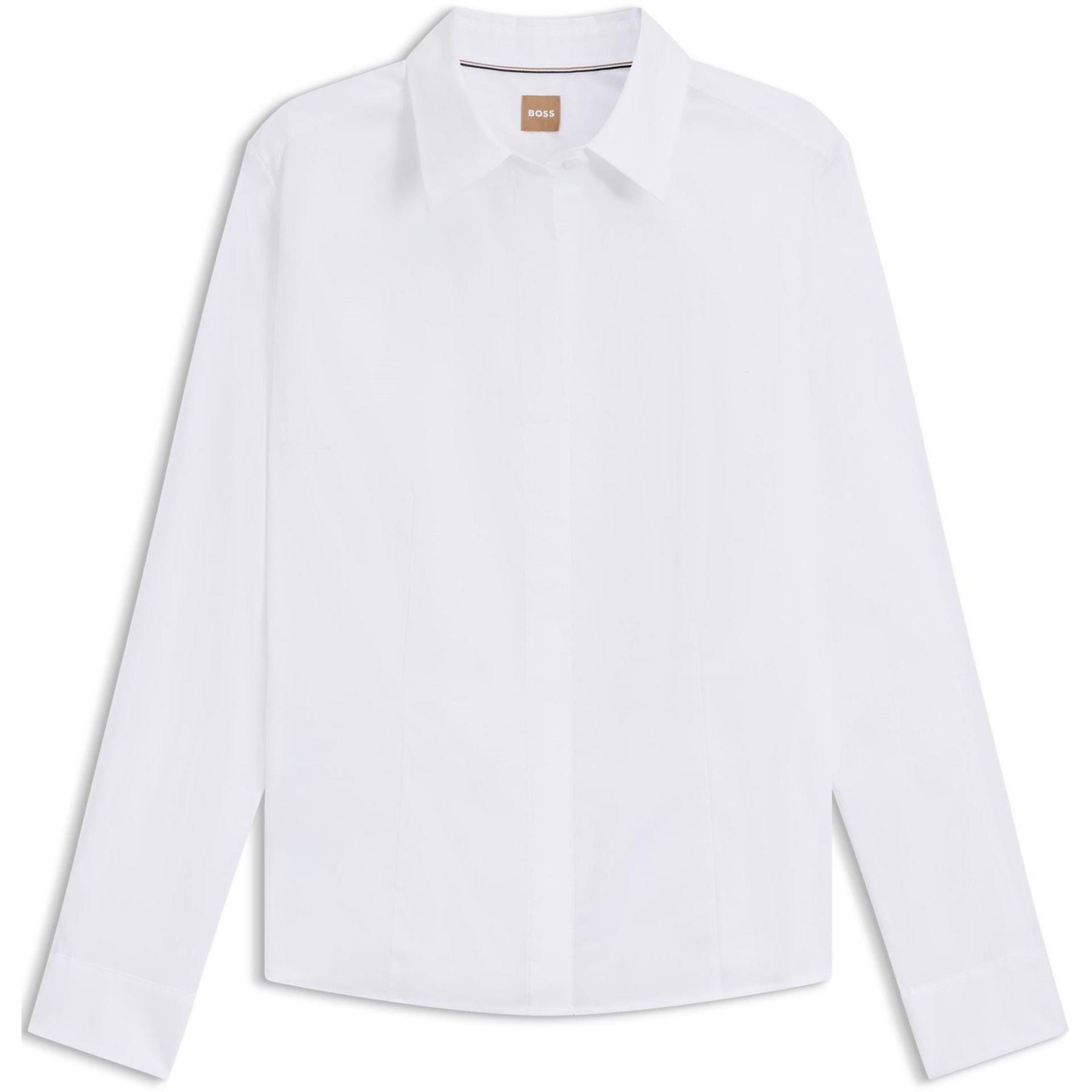 Boss Collared Neck Long Sleeve Regular Fit Shirt