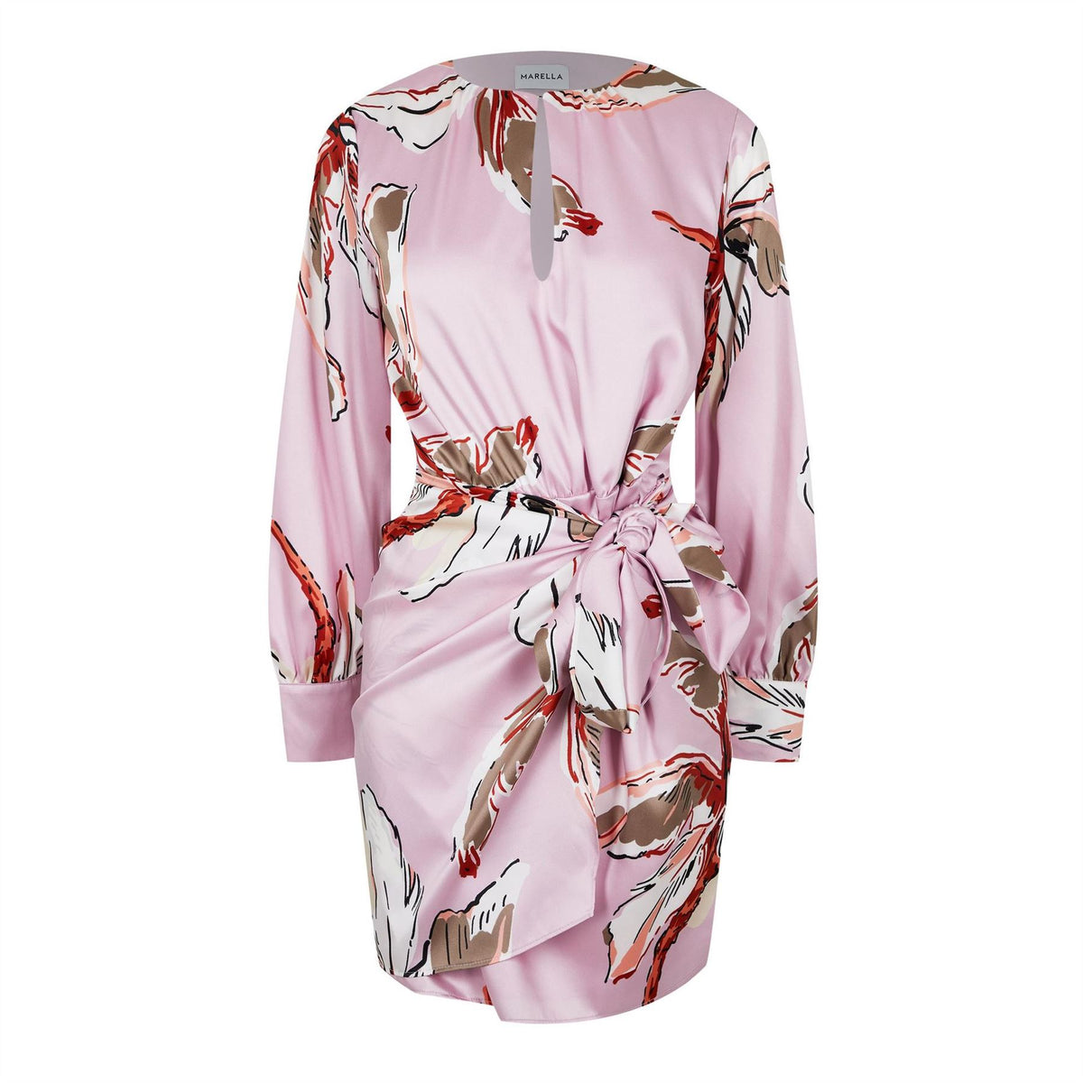 Marella Agre Crew Neck Mini Wrap Dress