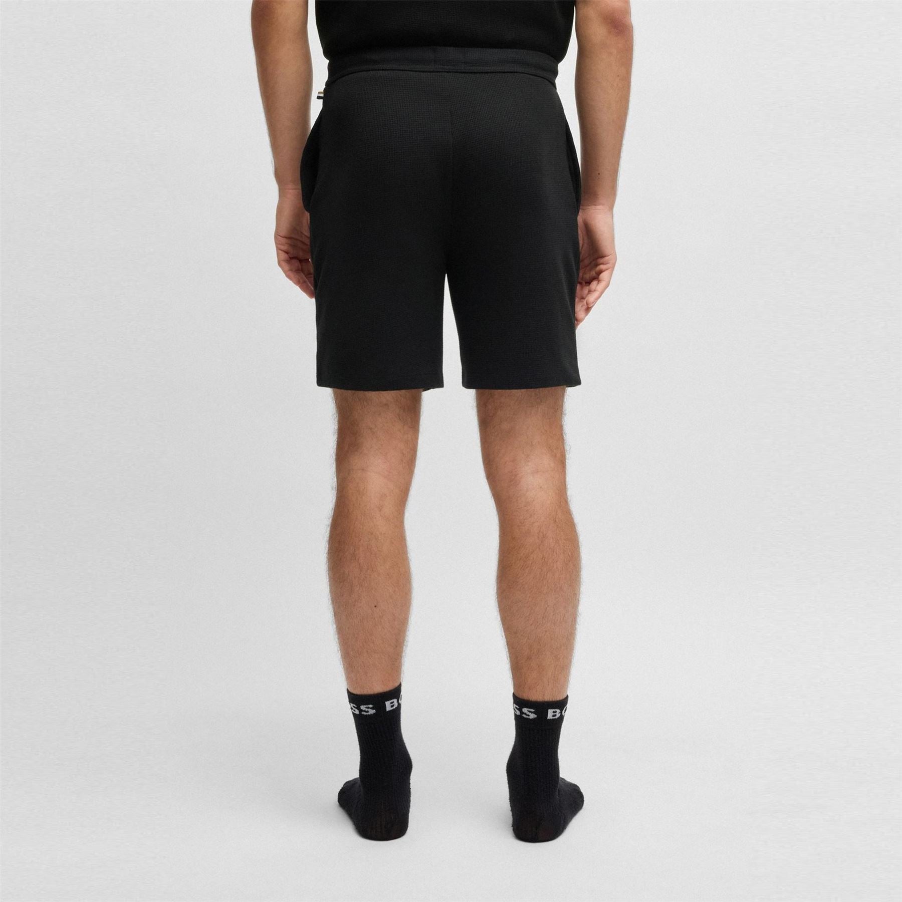 Boss Embroidered Waffle Pyjama Shorts