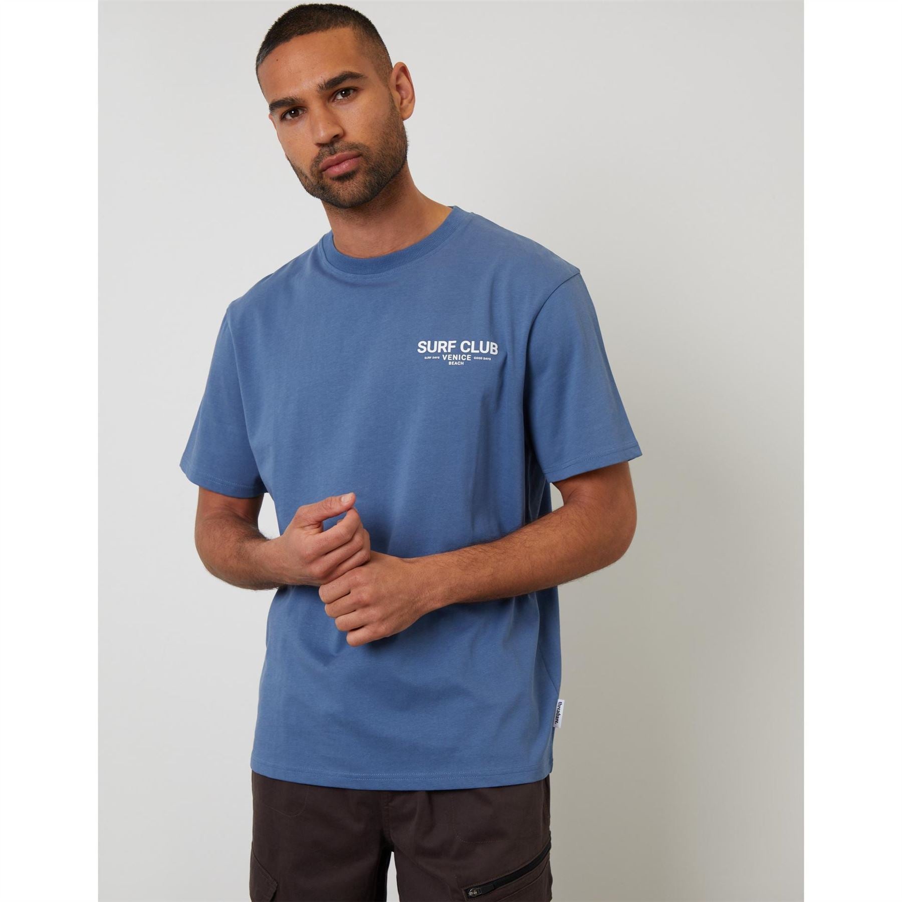 Threadbare Watson Text Graphic Regular Fit Crew Neck T-Shirt