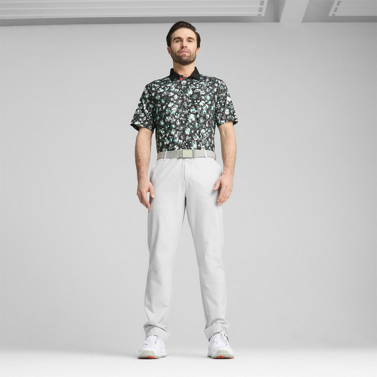 Puma Mens Cloudspun Abstract Camo Polo Shirt