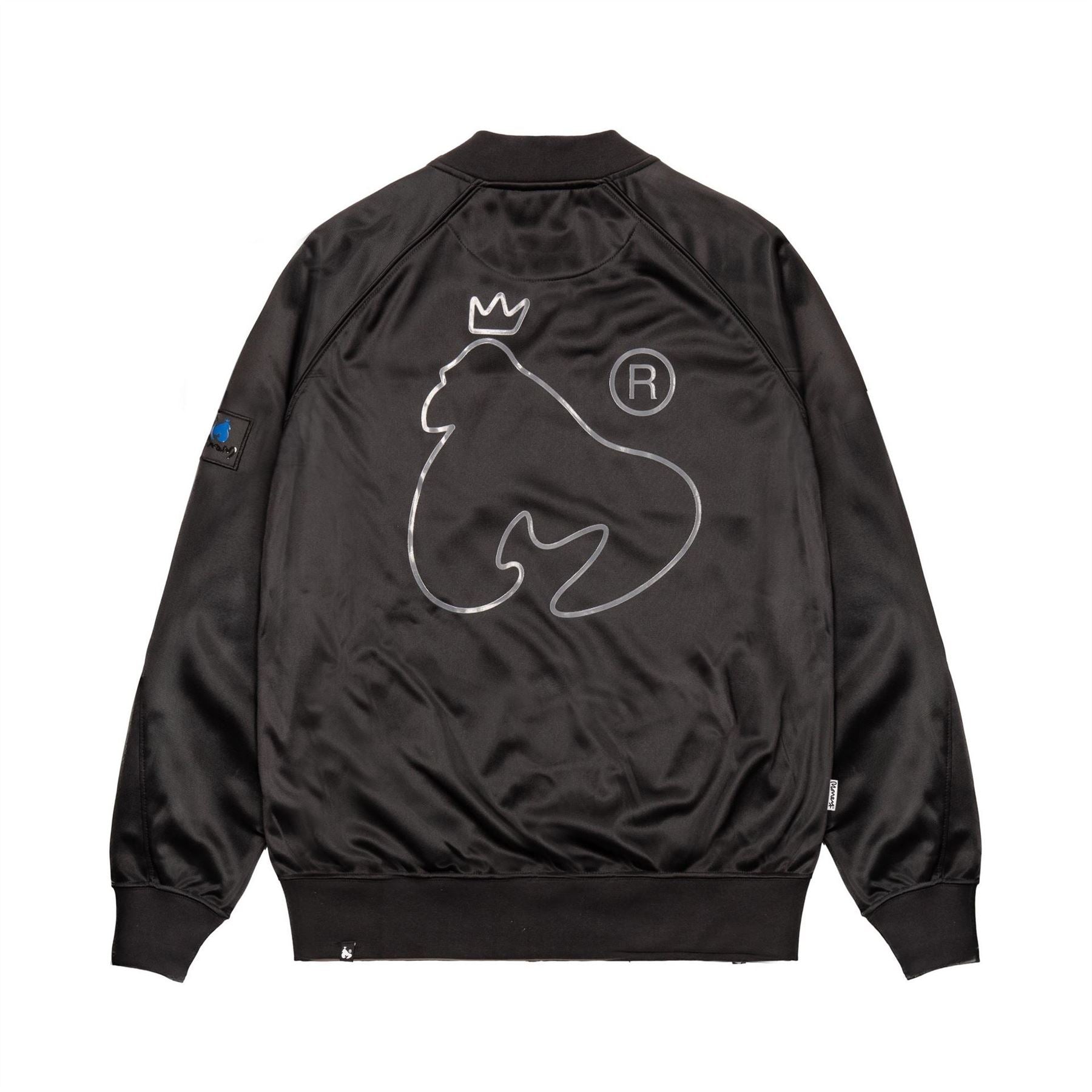 Money Hooded Neck Zipped Pocket Embroidered Bomber Jacket