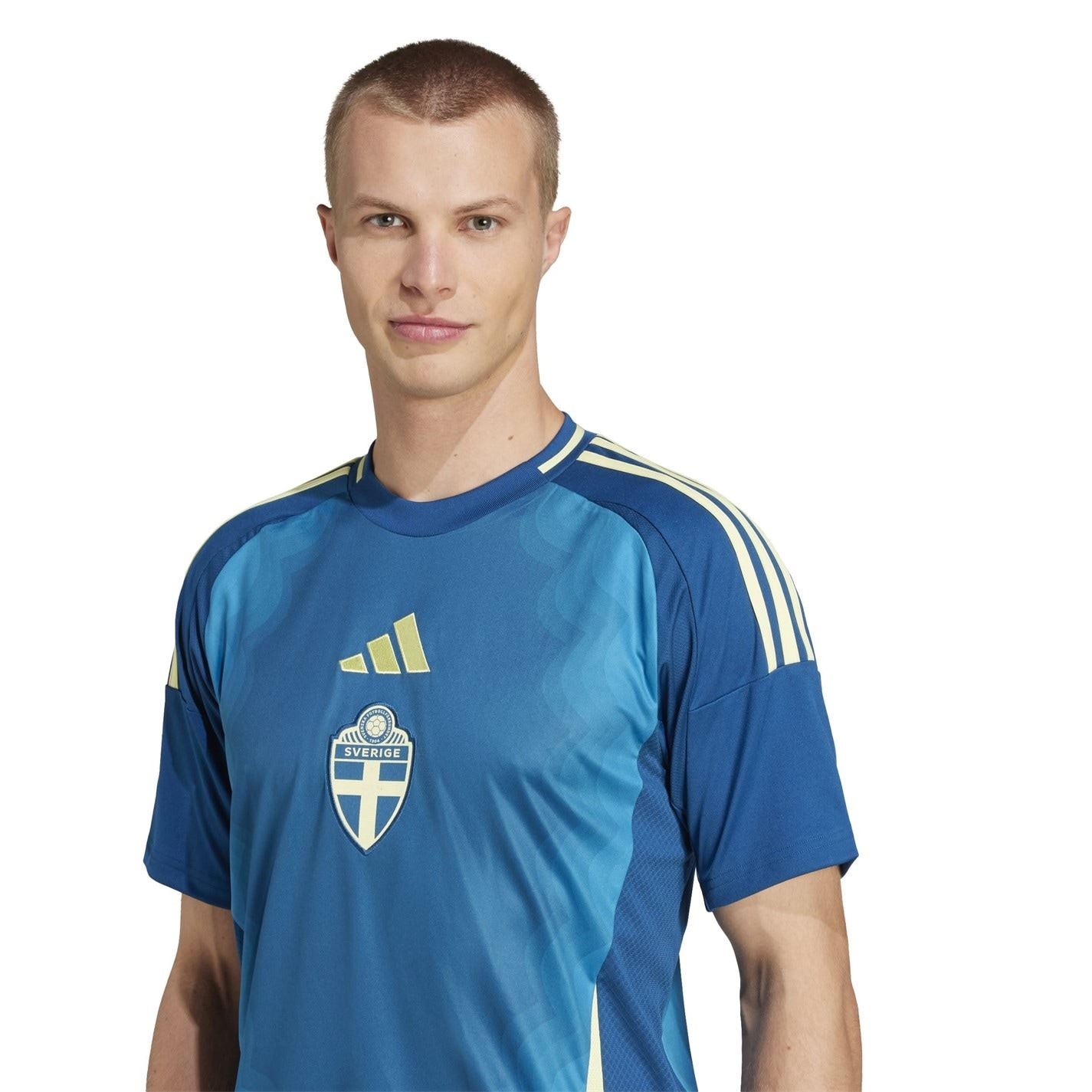 adidas Mens Sweden Away Football Shirt 2025