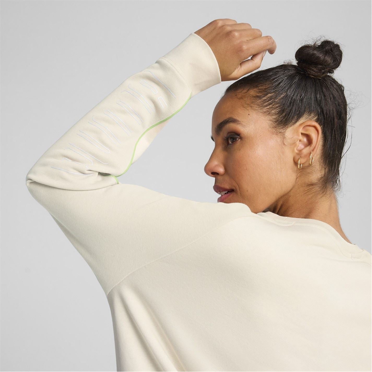 Puma Crew Neck Relaxed Fit Long Sleeve Sweatshirt